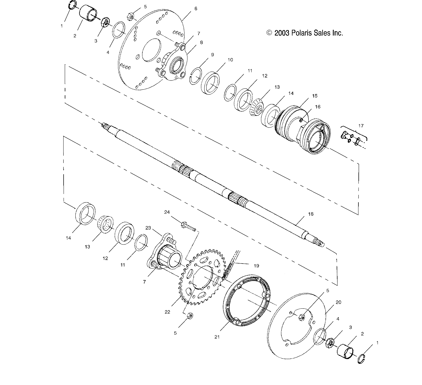 Foto diagrama Polaris que contem a peça 7547196