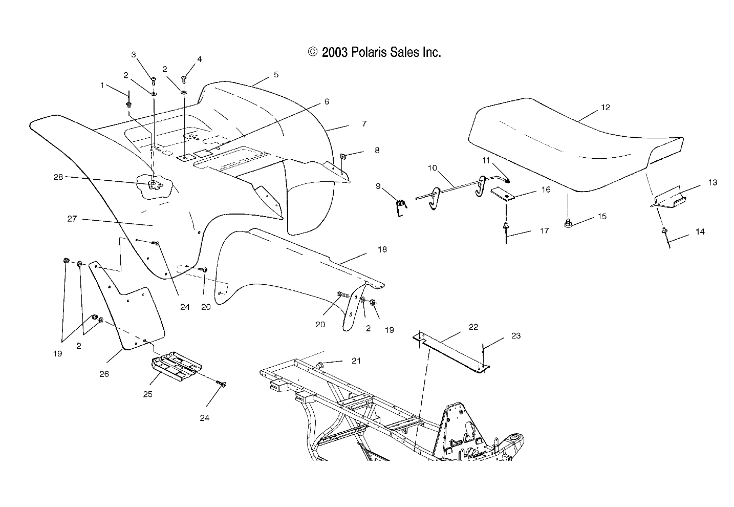 Foto diagrama Polaris que contem a peça 5434014-177