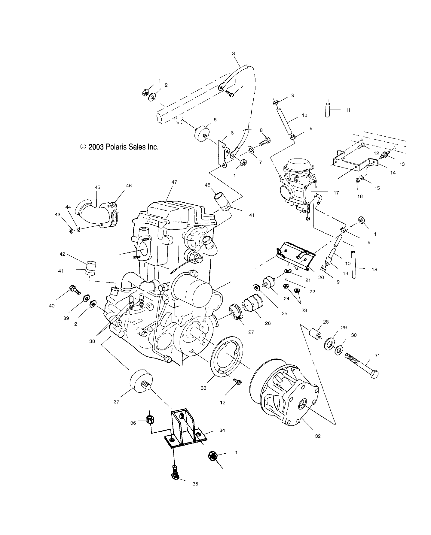 Foto diagrama Polaris que contem a peça 7552605