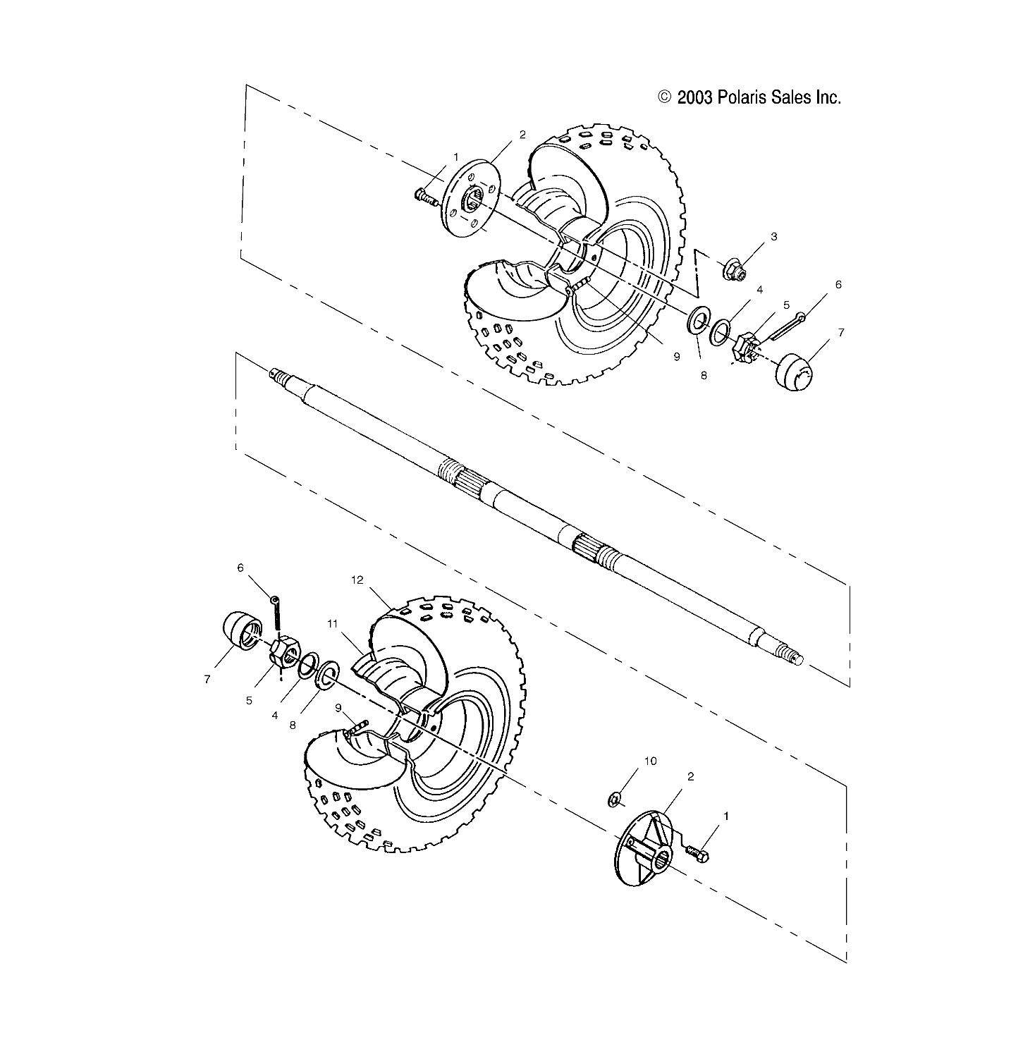 Foto diagrama Polaris que contem a peça 1520183-117