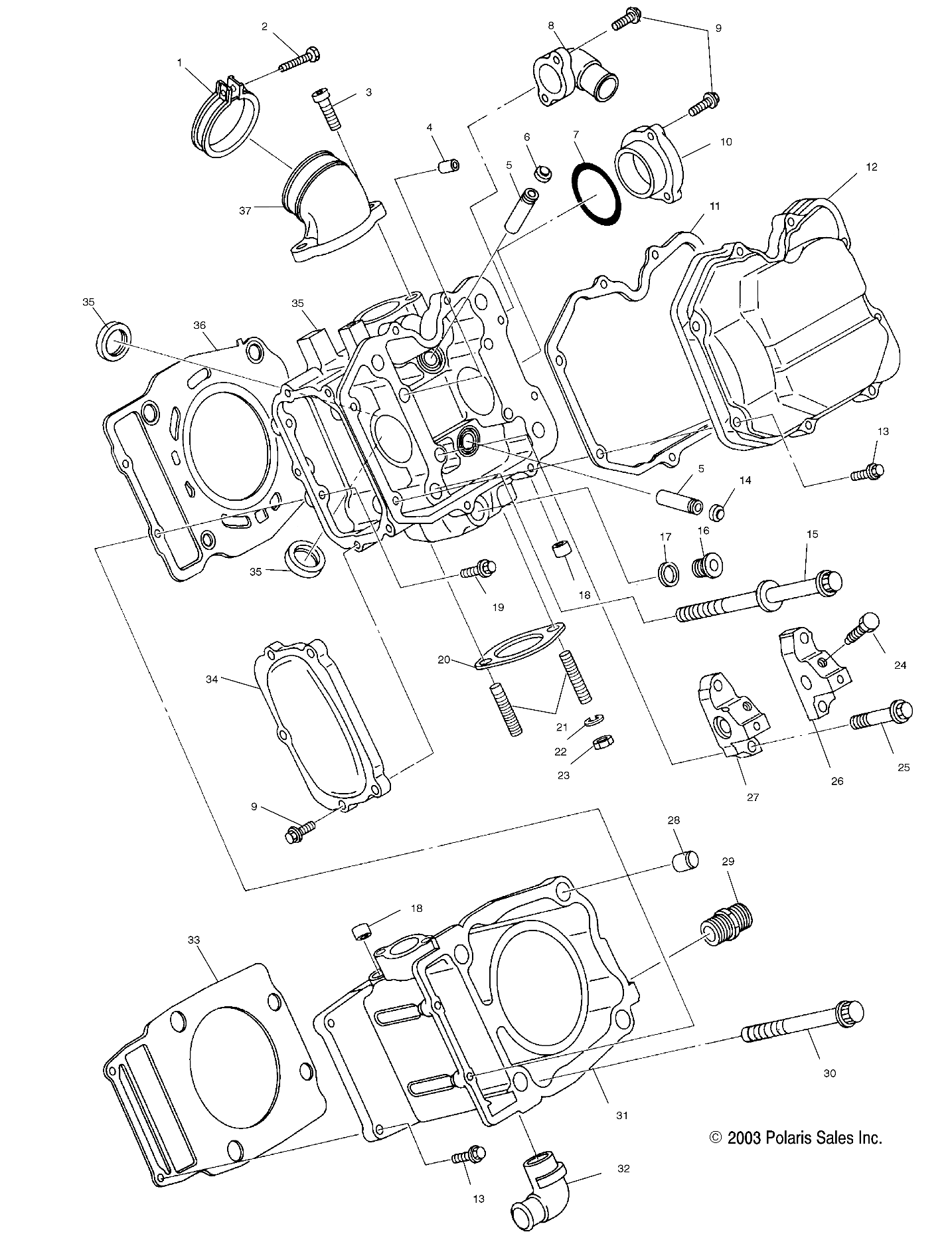 Foto diagrama Polaris que contem a peça 3084215