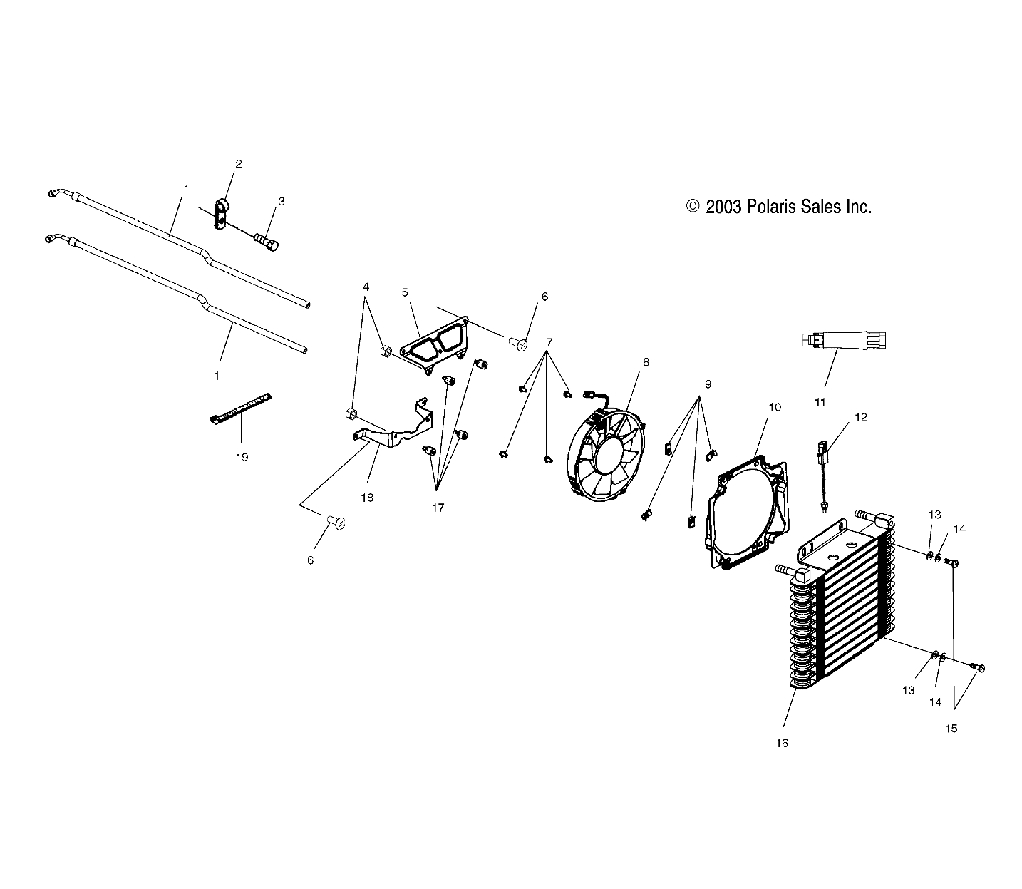 Foto diagrama Polaris que contem a peça 2410380