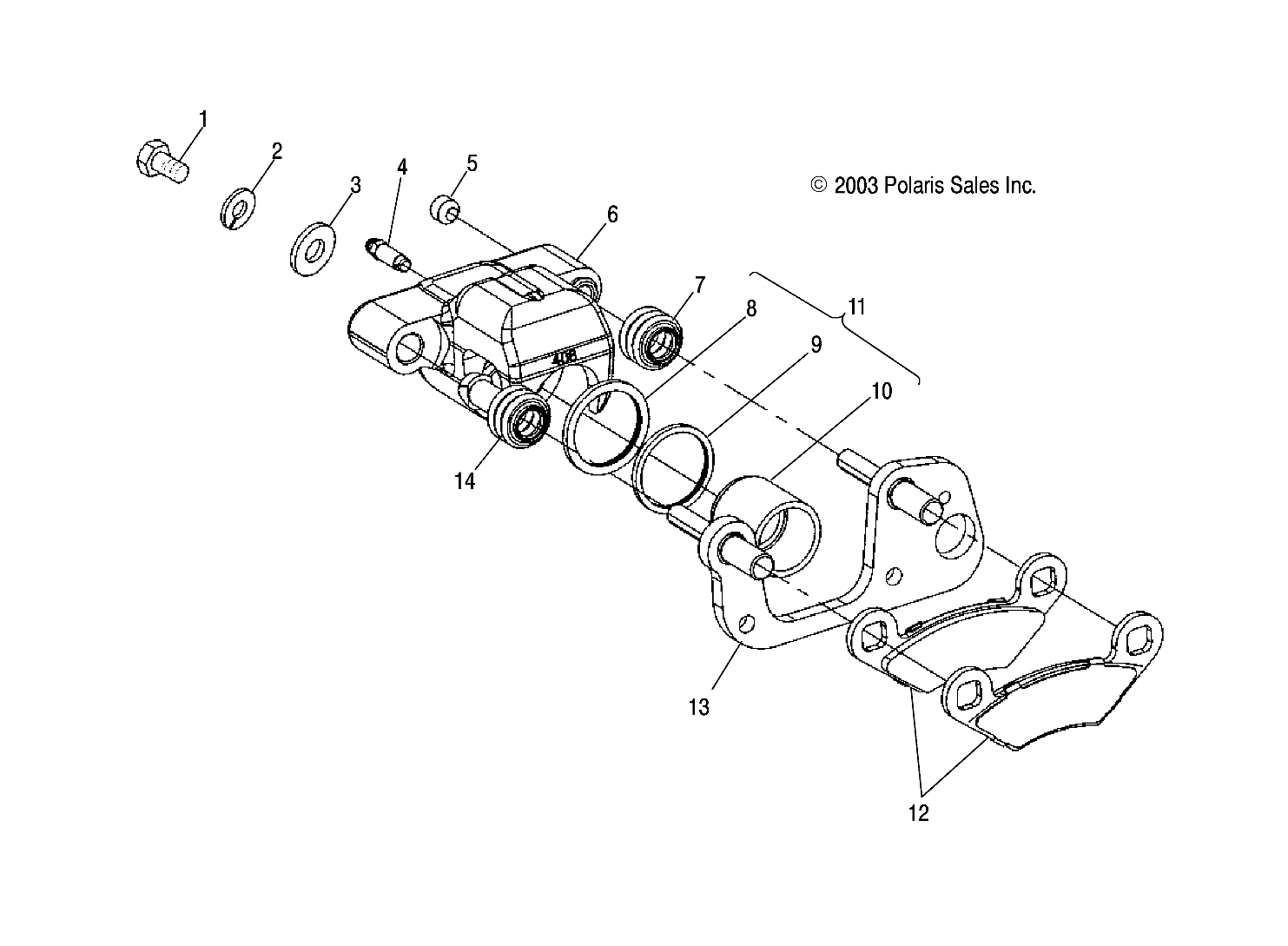 Foto diagrama Polaris que contem a peça 2201510