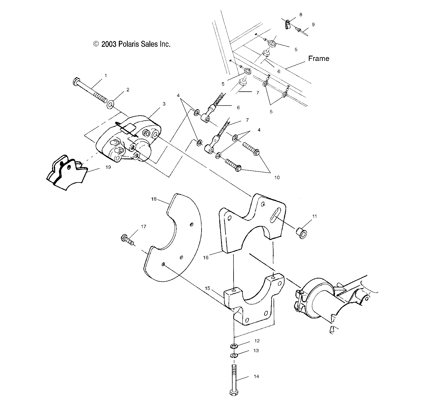 Part Number : 1910691 CALIPER WITH INSIDE PADS ASSEM