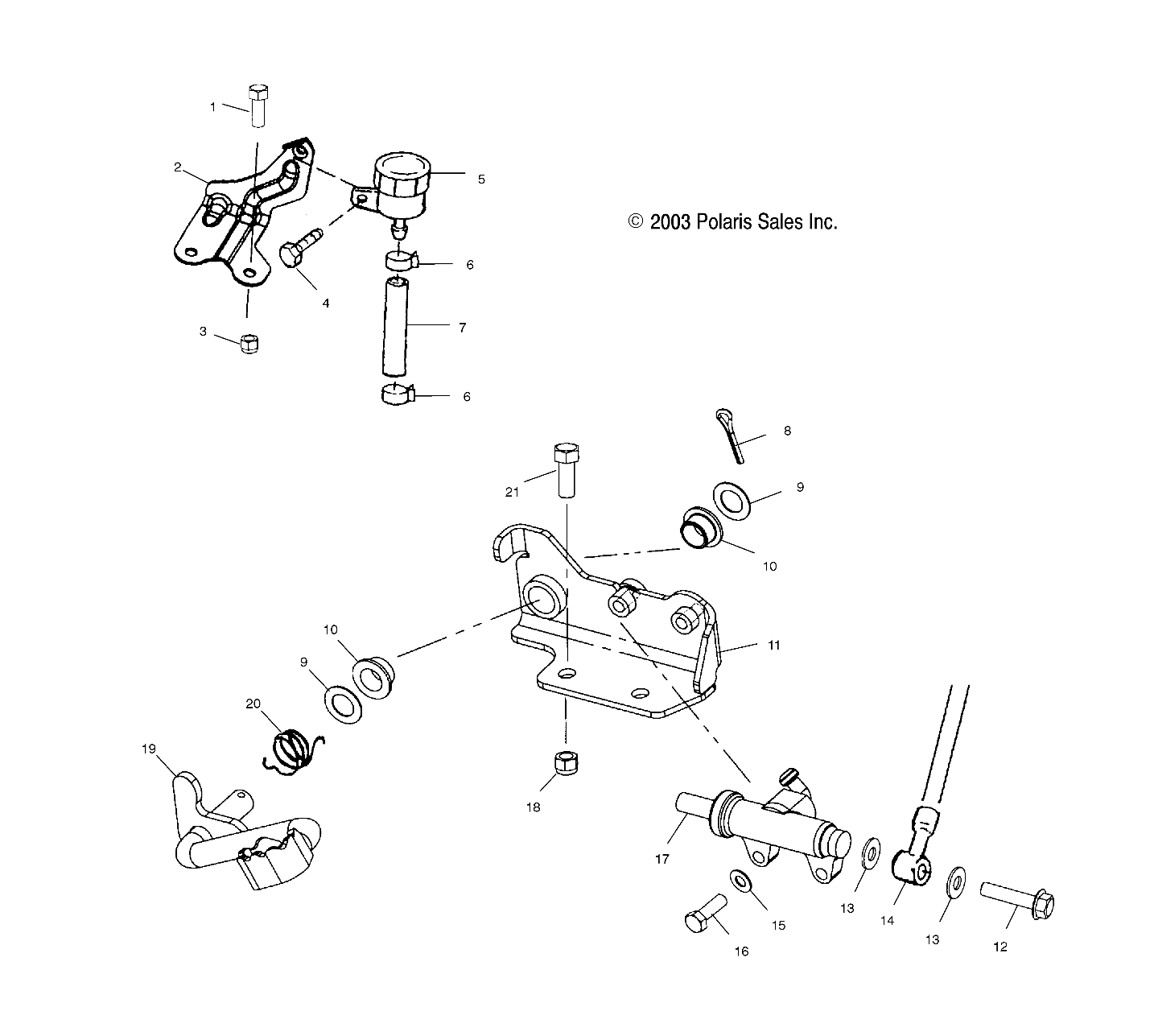 Foto diagrama Polaris que contem a peça 1910376-067