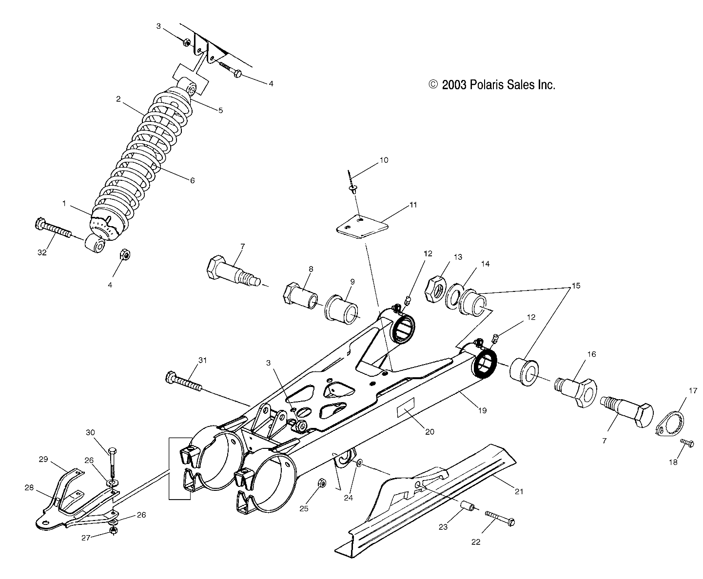 Foto diagrama Polaris que contem a peça 7041960