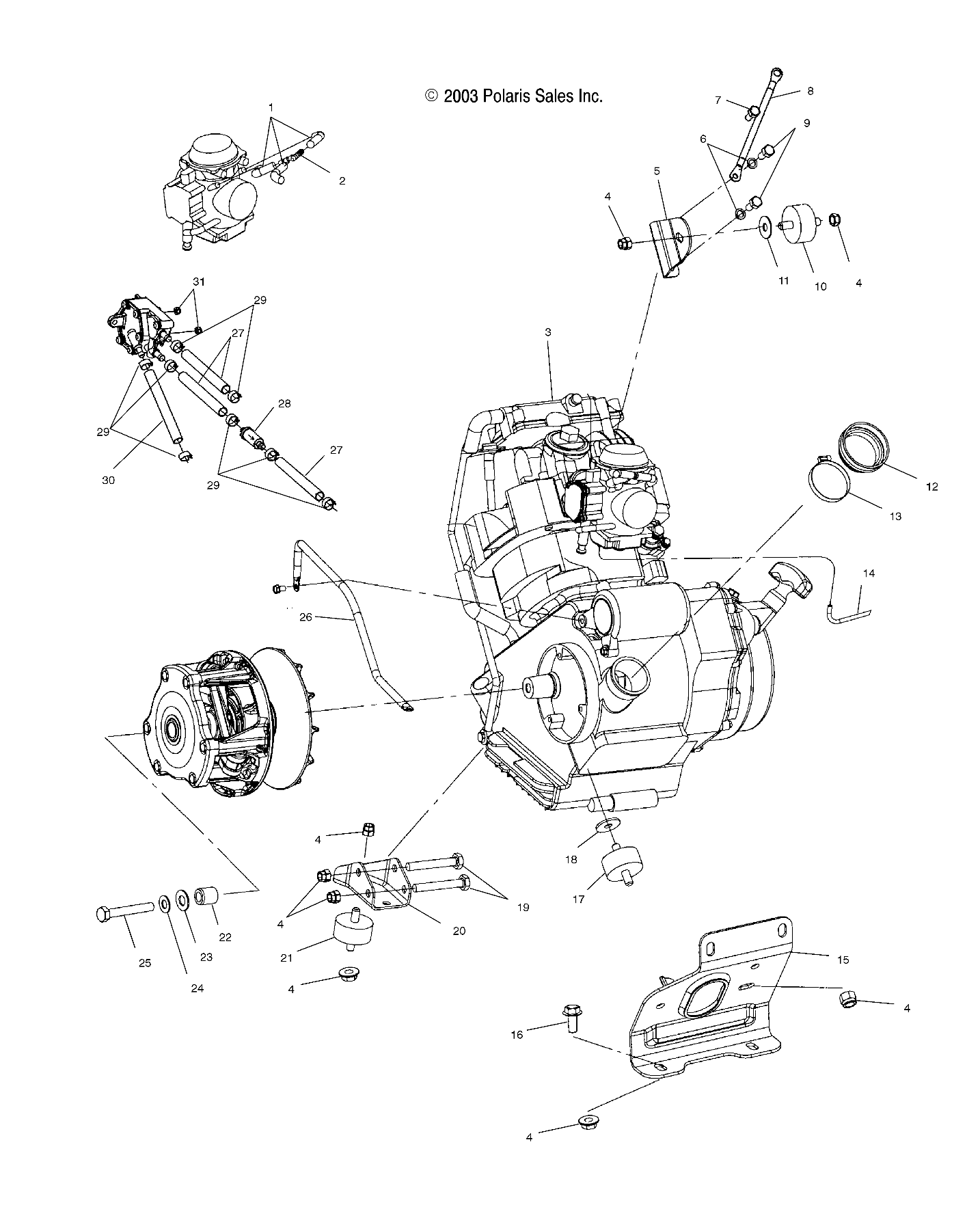 Foto diagrama Polaris que contem a peça 1211750