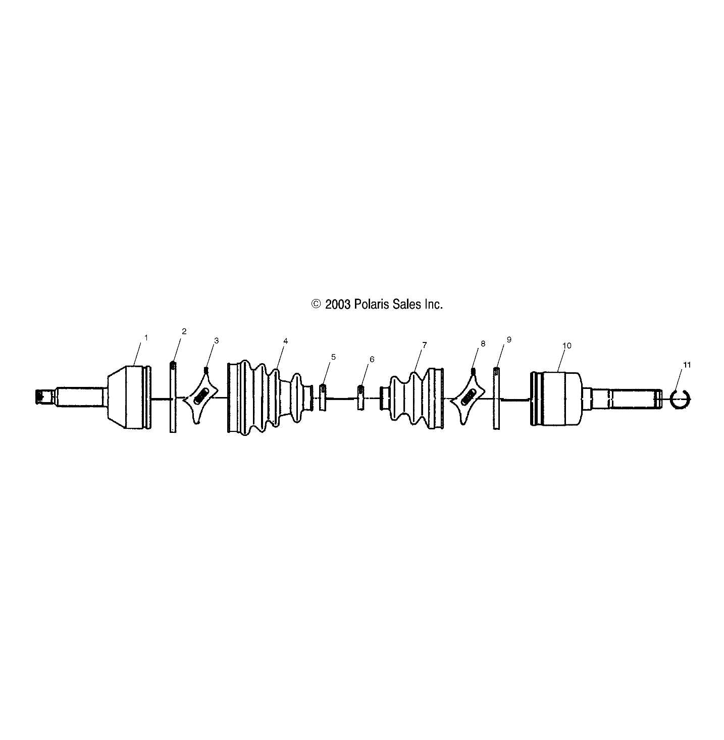 Foto diagrama Polaris que contem a peça 1350058