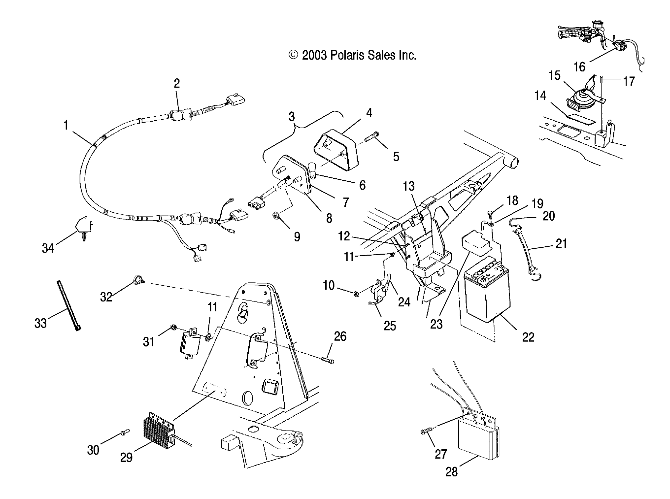 Foto diagrama Polaris que contem a peça 4010137