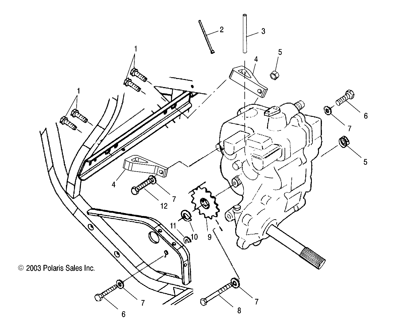 Foto diagrama Polaris que contem a peça 5132046