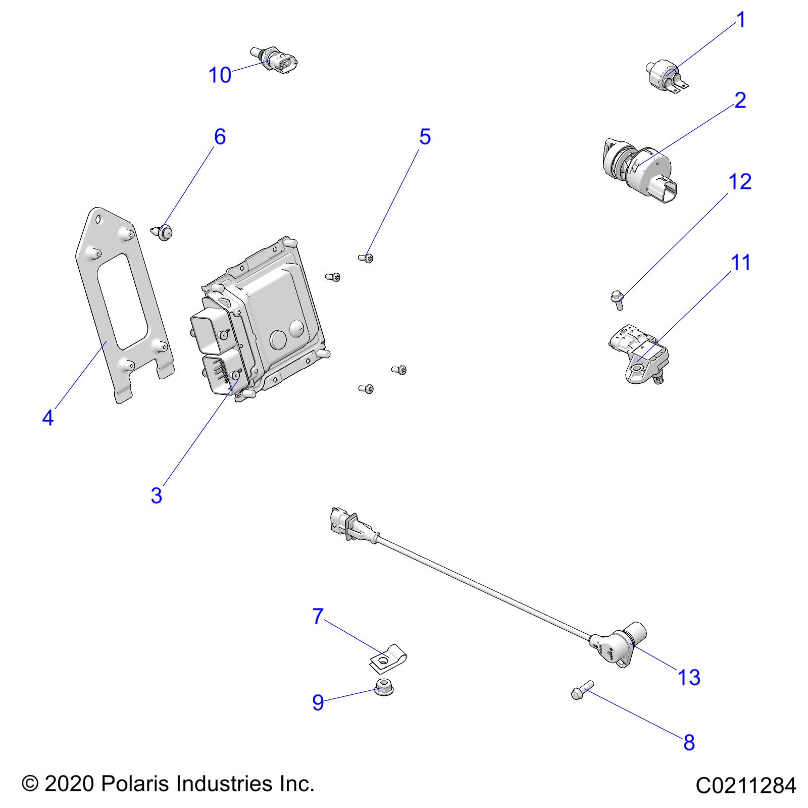 Foto diagrama Polaris que contem a peça 2411719