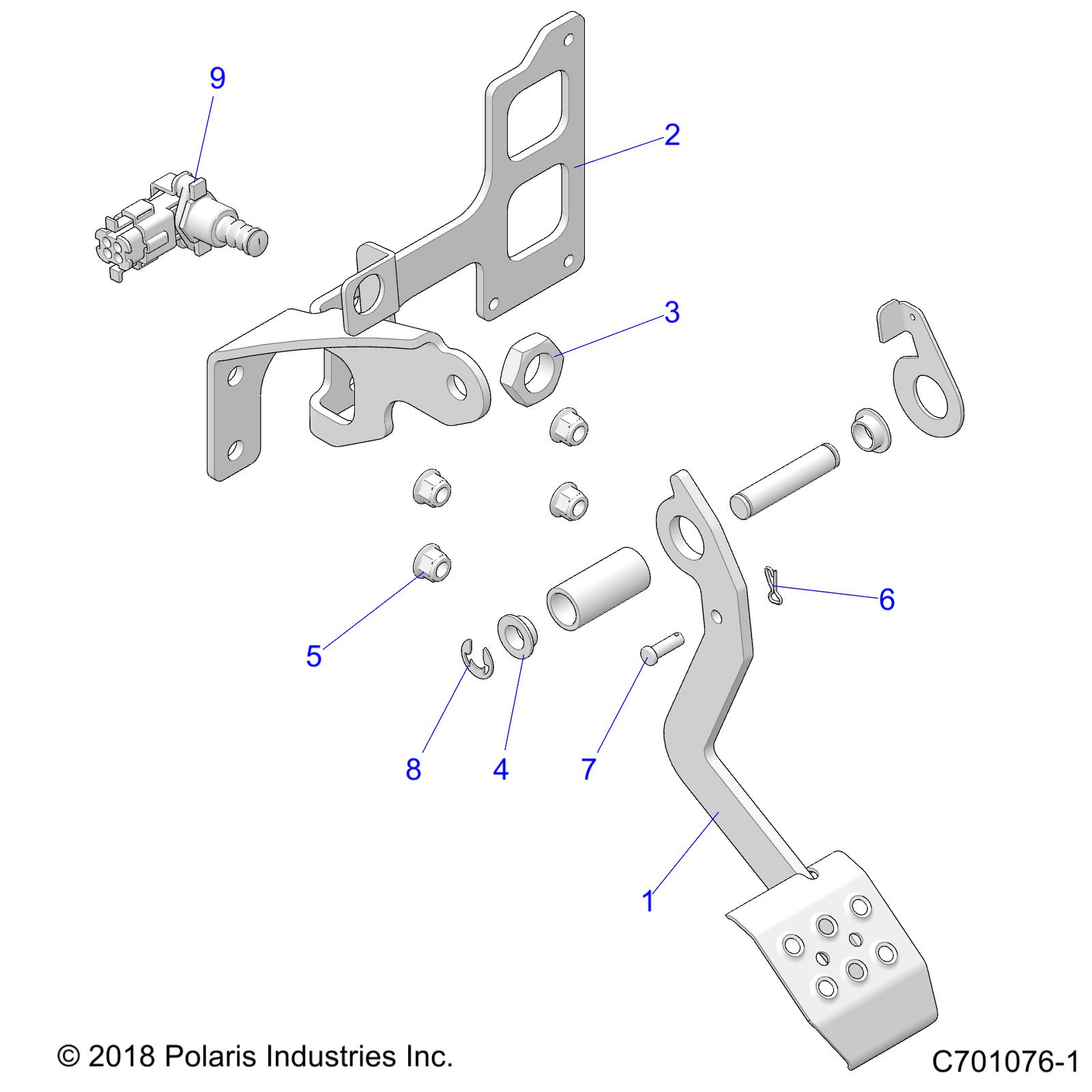 Foto diagrama Polaris que contem a peça 1023068-329