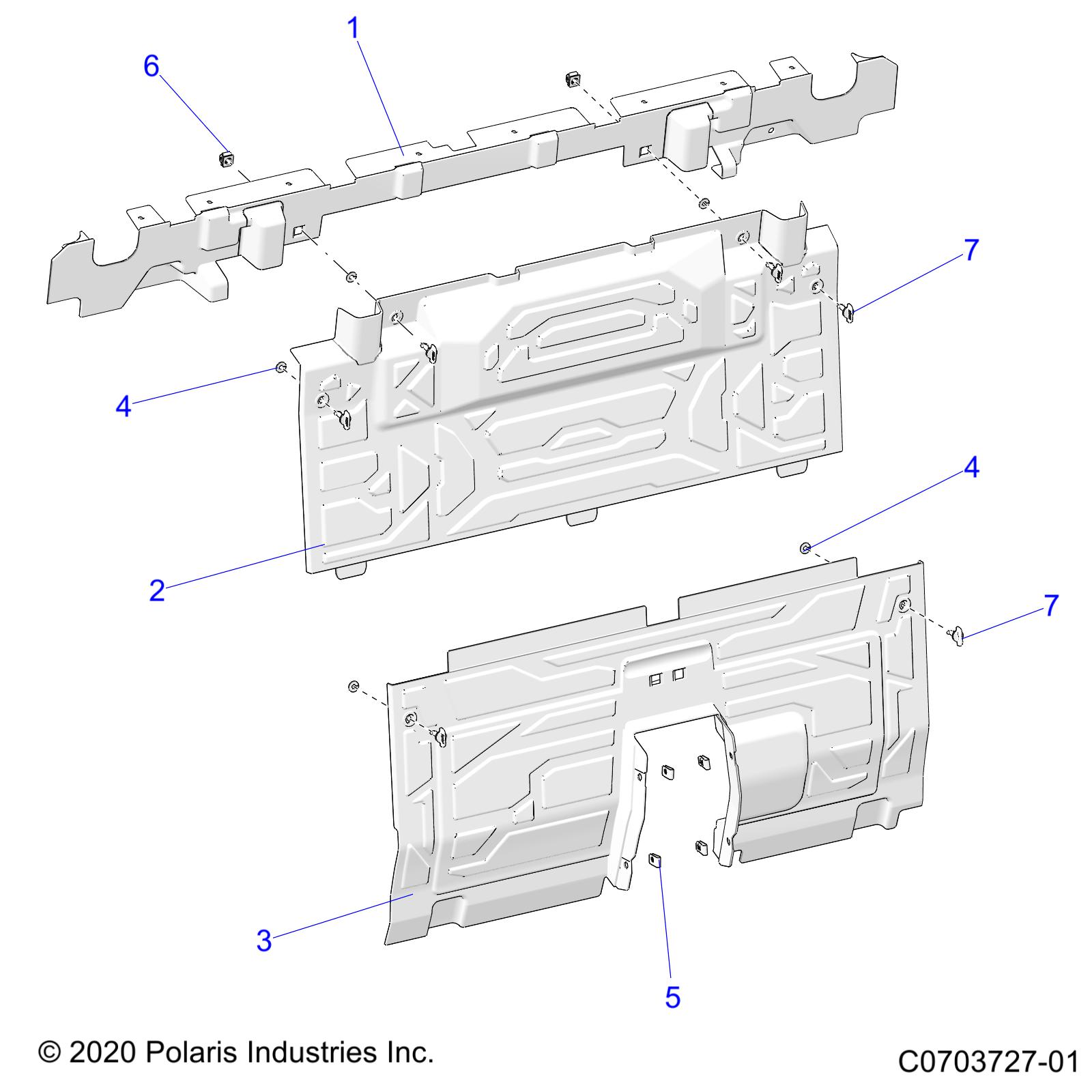 Foto diagrama Polaris que contem a peça 5456332-070