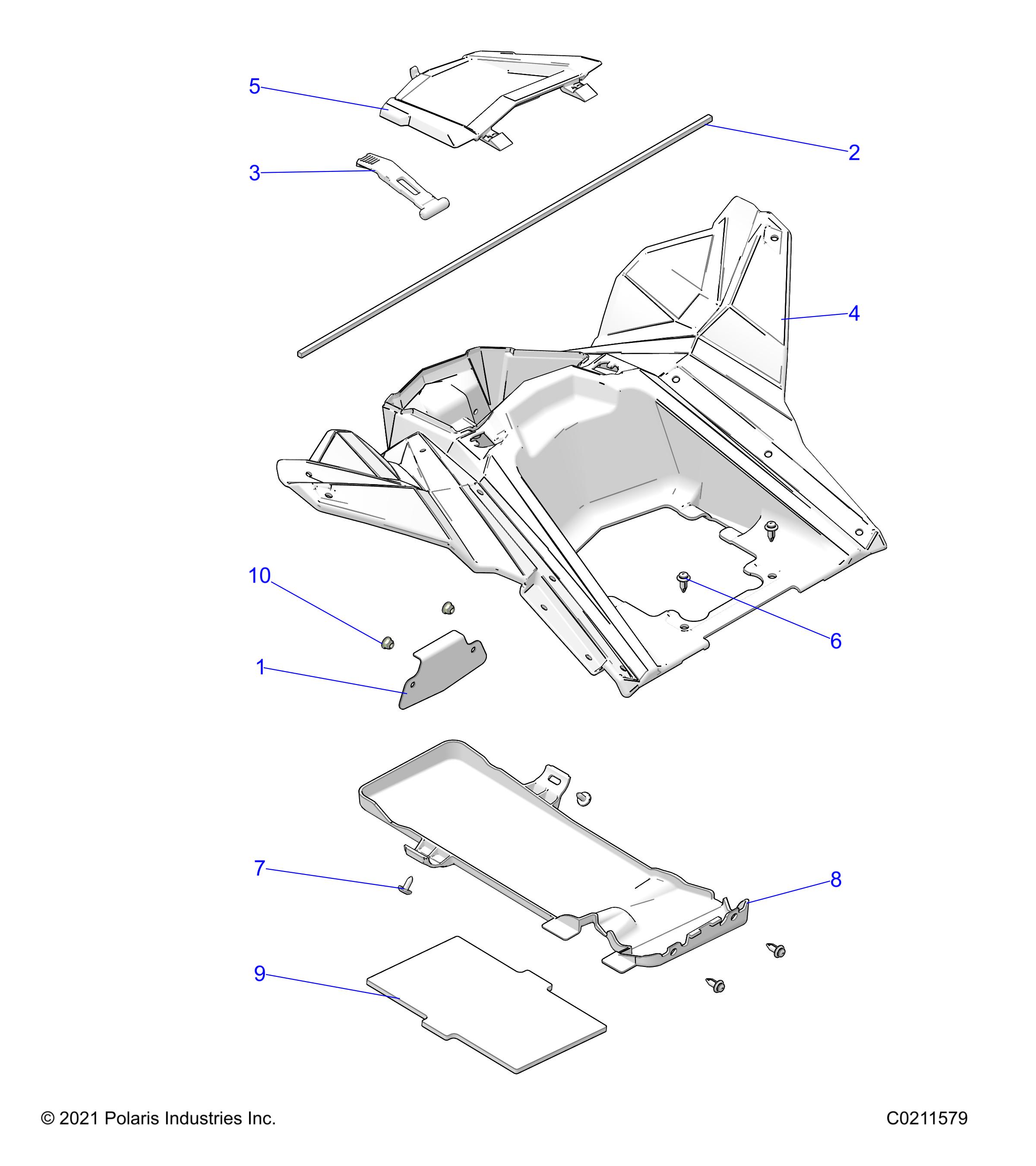 Foto diagrama Polaris que contem a peça 5456707-070