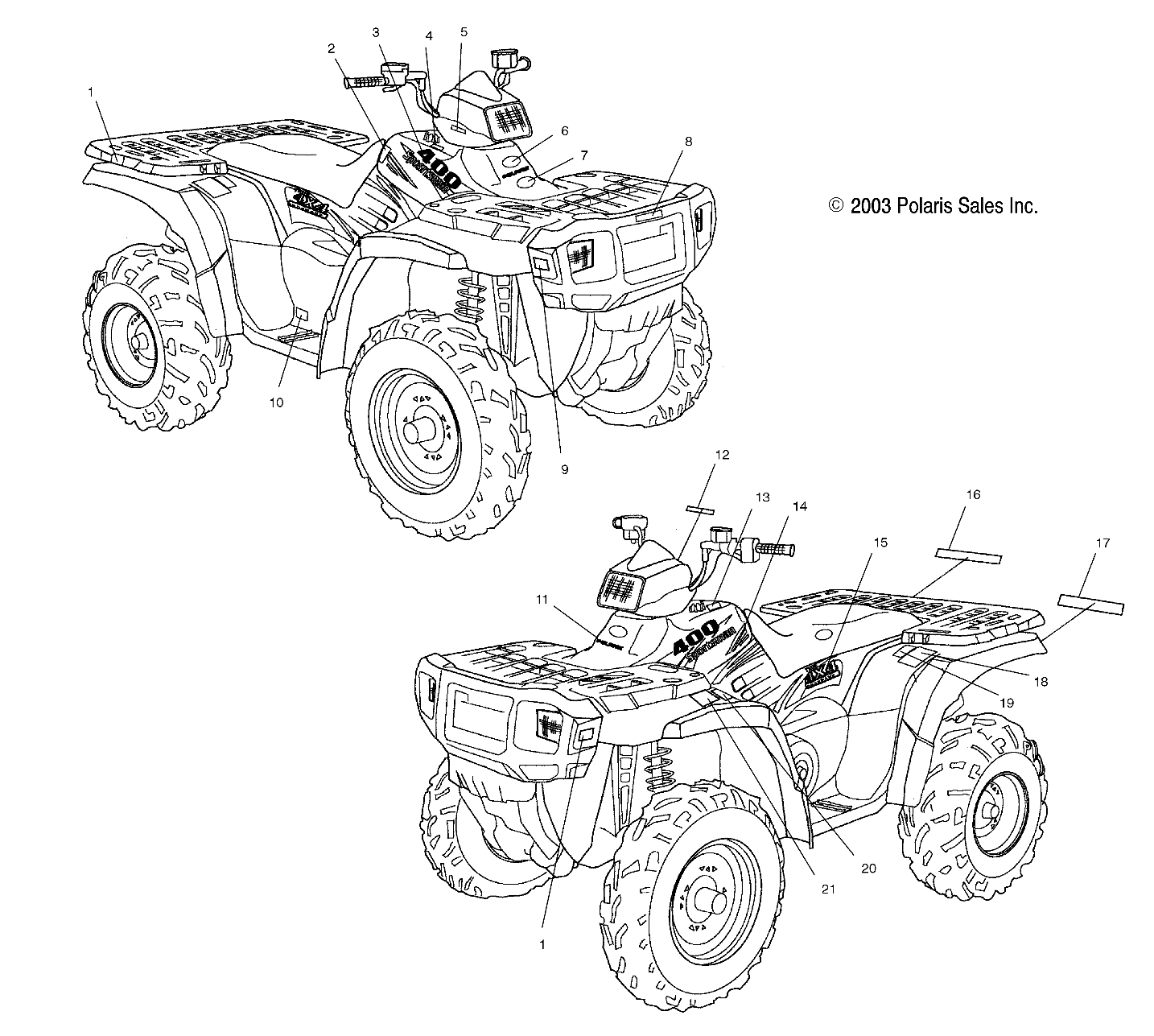 Foto diagrama Polaris que contem a peça 7172372