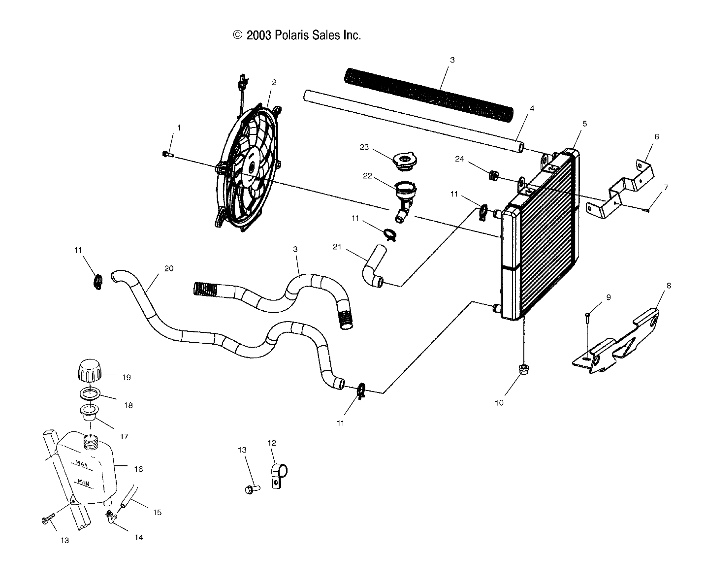 Part Number : 5412403 HOSE-UPPER ENGINE