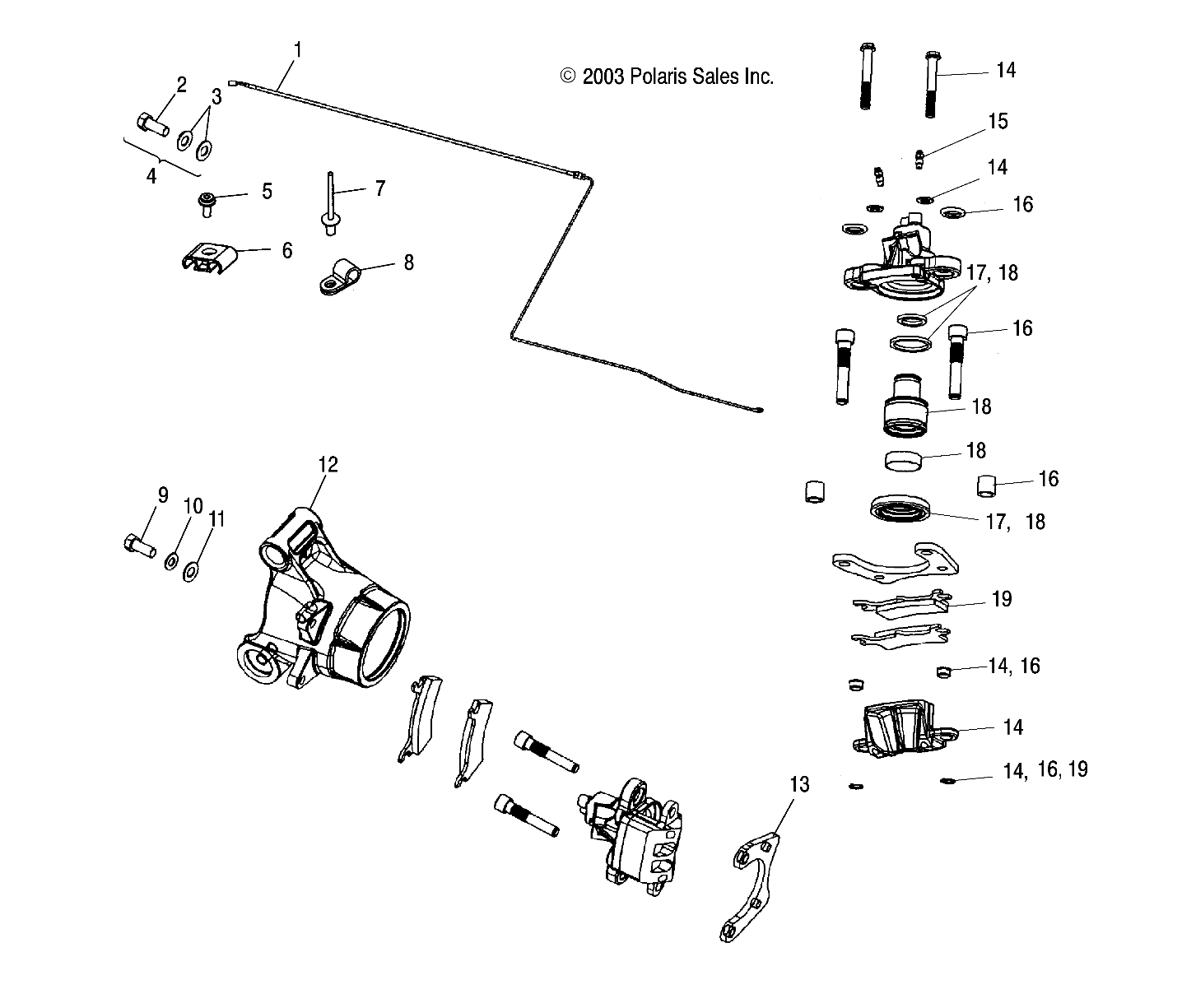 Part Number : 1910760 CALIPER BRAKE LINE  REAR