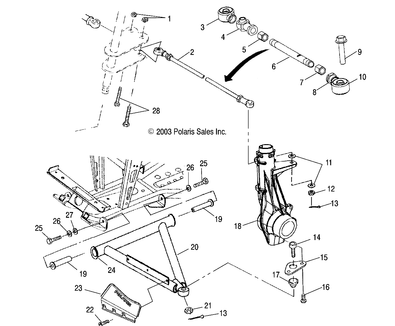 Foto diagrama Polaris que contem a peça 2202275