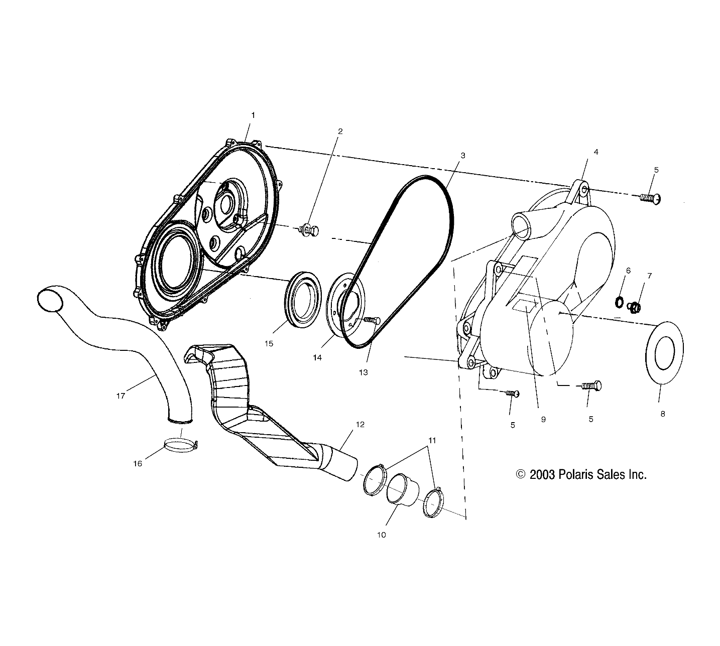 Part Number : 5435235 DUCT-CLUTCH OUTLET