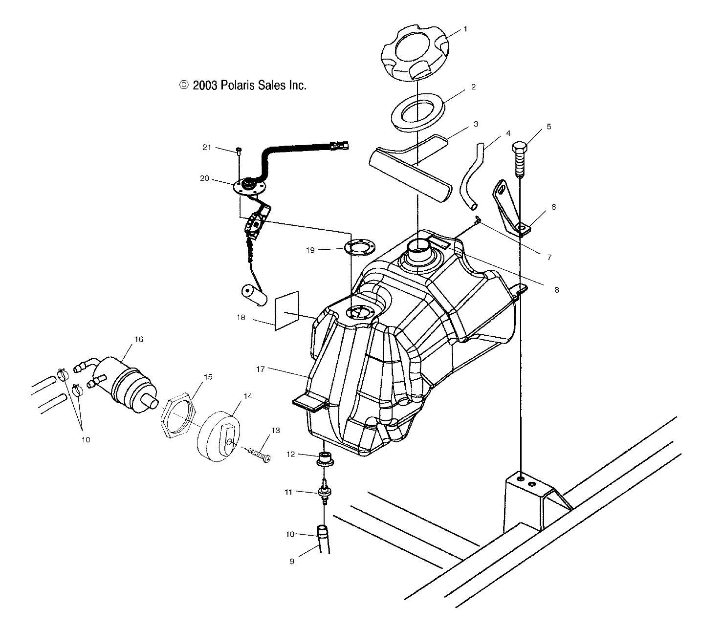 Part Number : 2410465 SENDER-FUEL LEVEL ATV