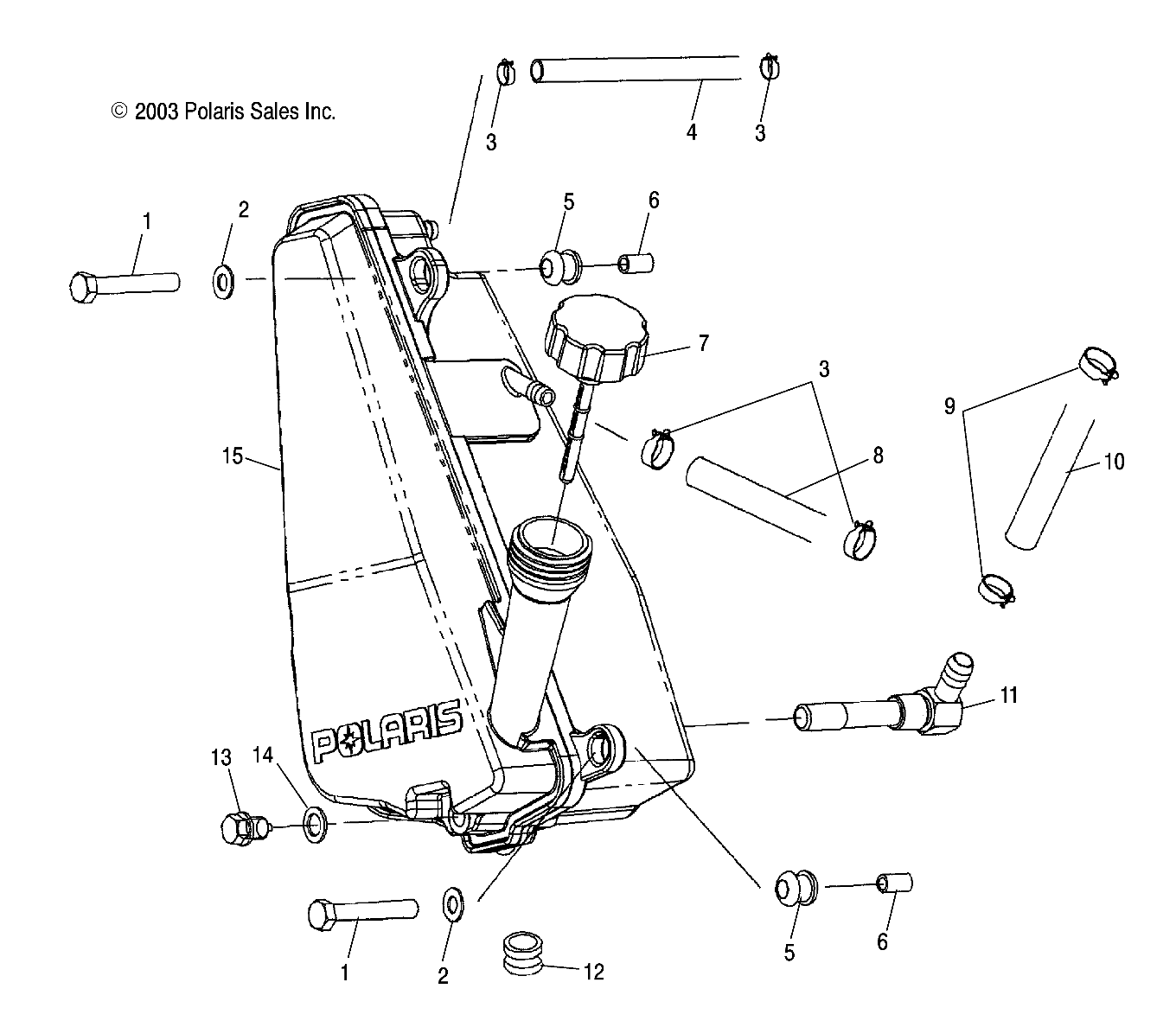 Foto diagrama Polaris que contem a peça 5411042