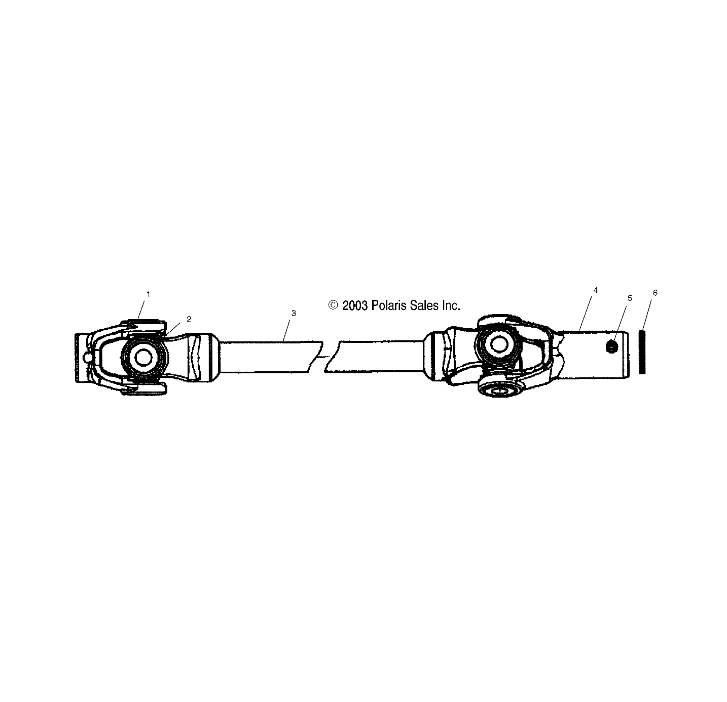 Part Number : 1380233 FRONT PROPSHAFT ASSEMBLY