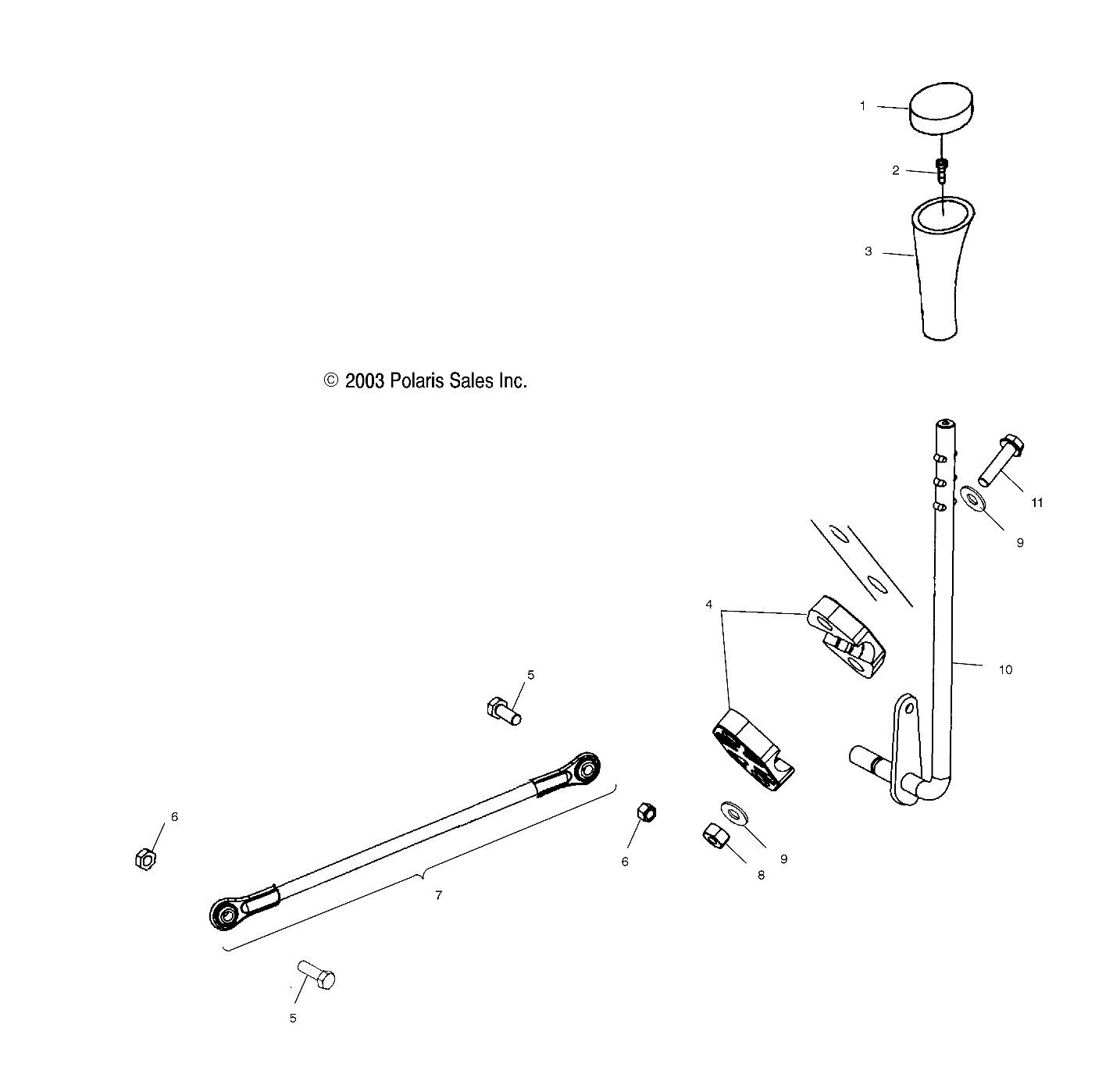 Foto diagrama Polaris que contem a peça 5433103