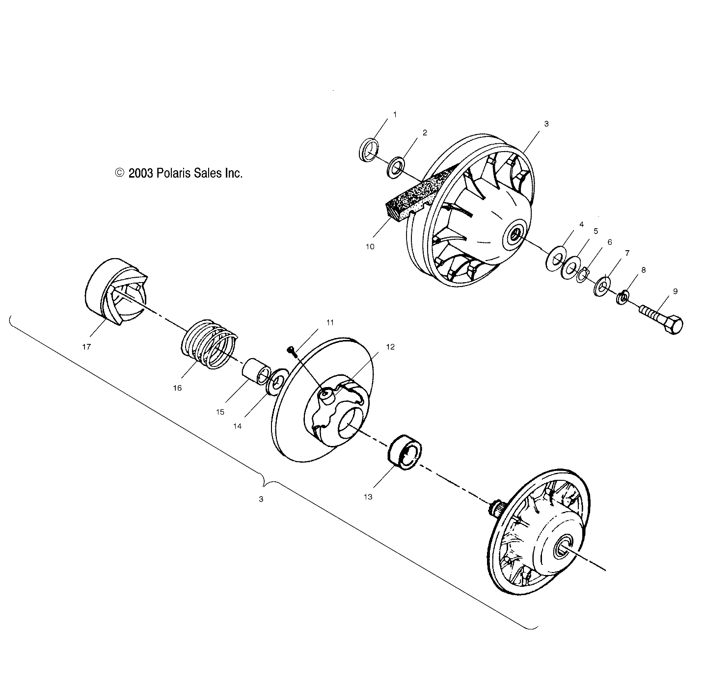 Foto diagrama Polaris que contem a peça 7710461