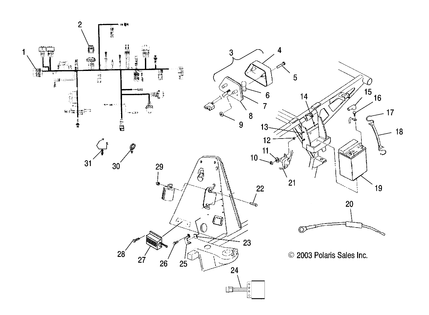 Part Number : 2461192 MAIN HARNESS  SPORTSMAN 400/50