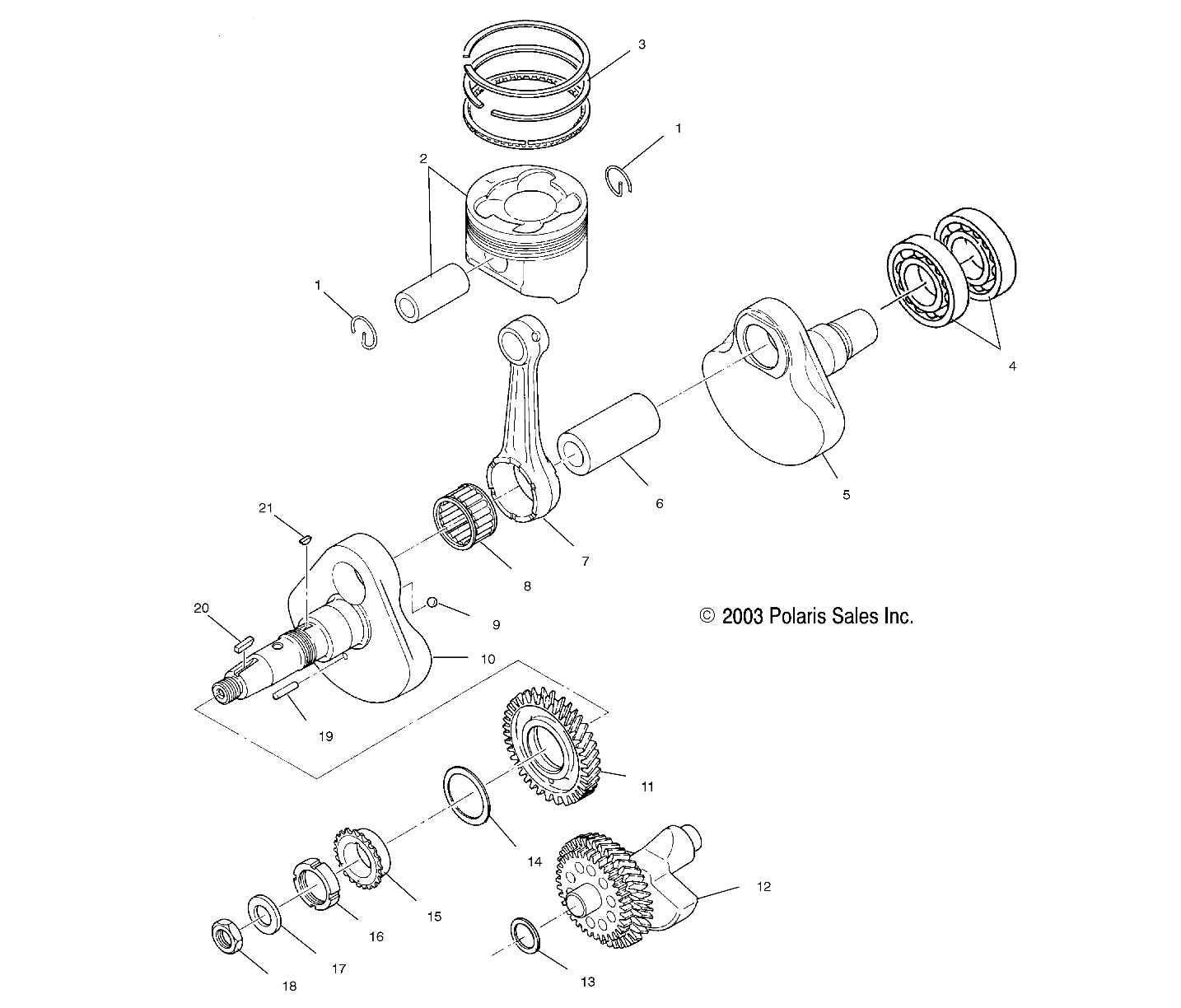 Foto diagrama Polaris que contem a peça 3089257