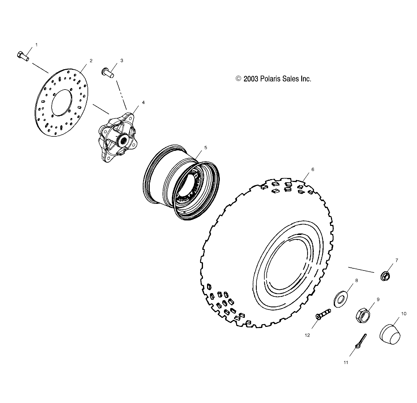 Foto diagrama Polaris que contem a peça 5412564