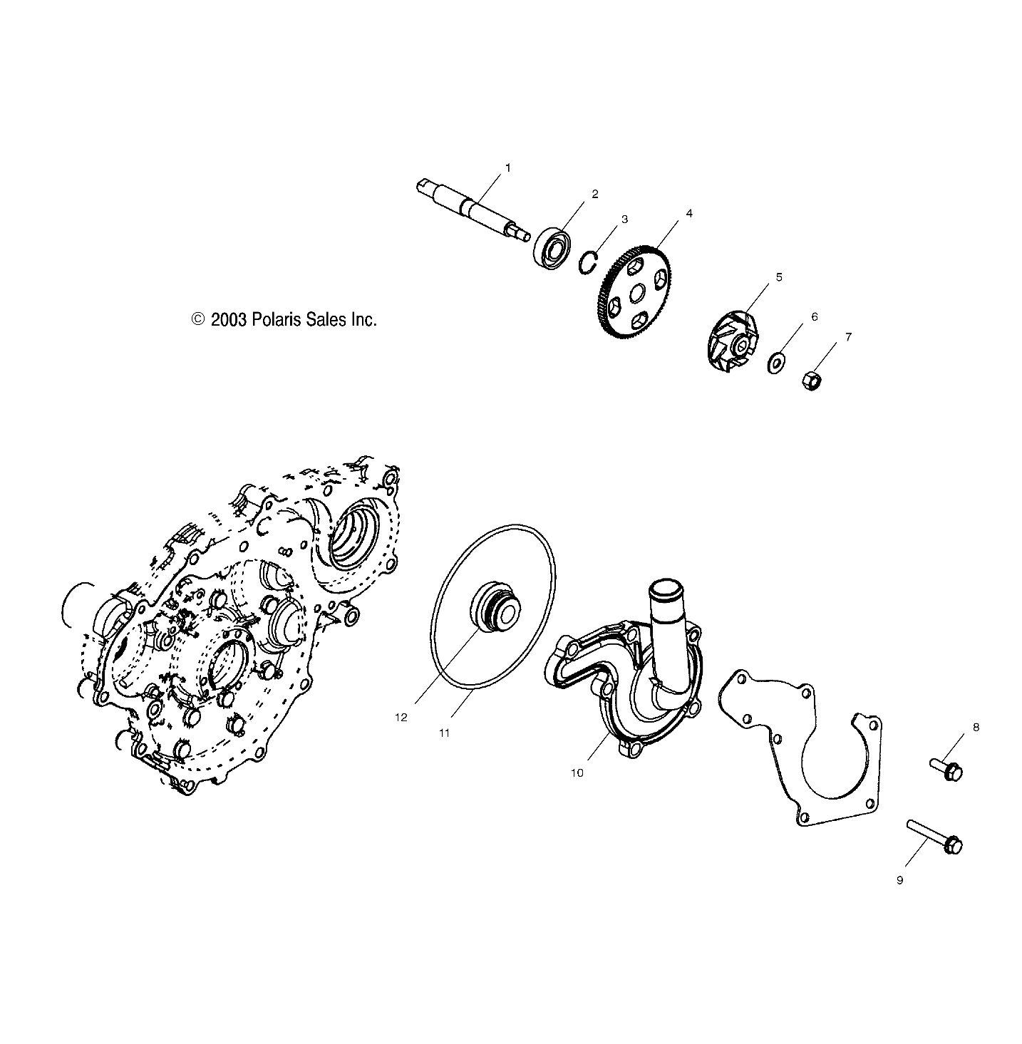 Foto diagrama Polaris que contem a peça 5812508