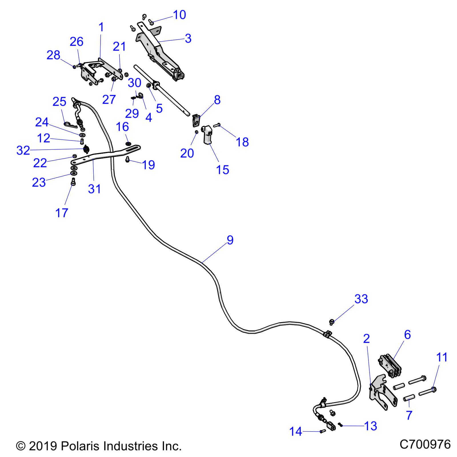 Foto diagrama Polaris que contem a peça 1023842-329