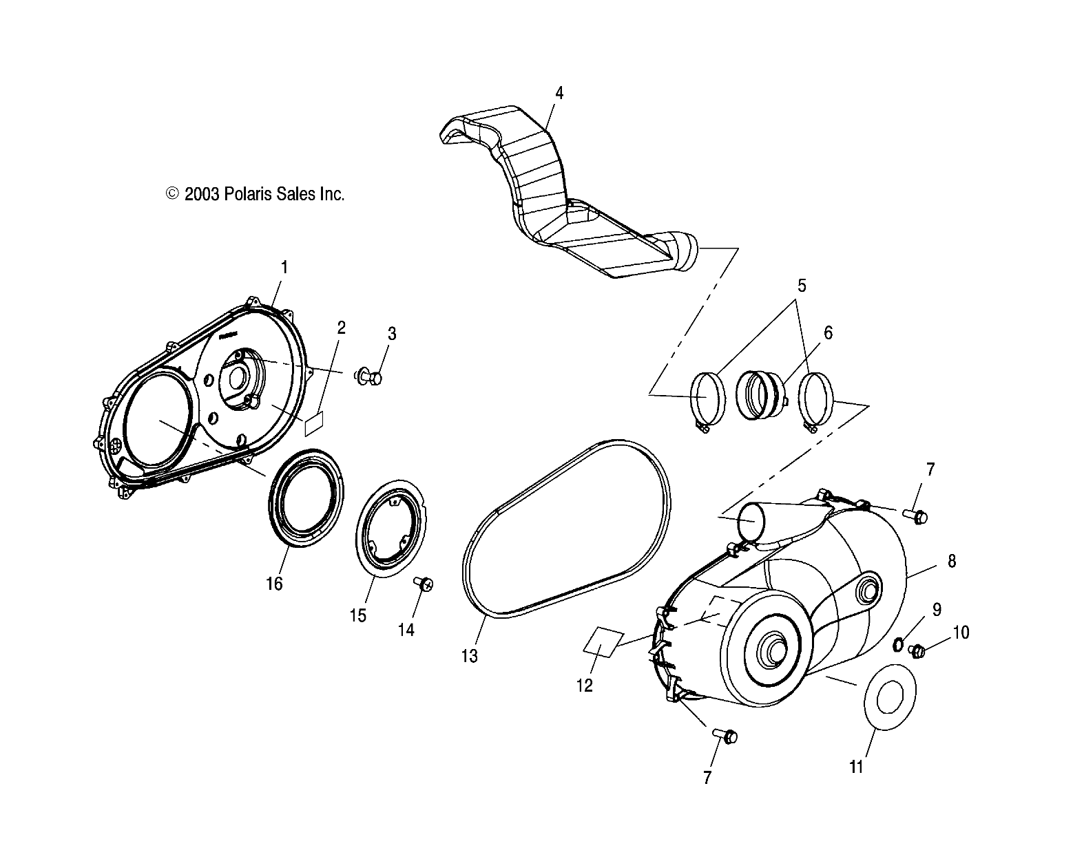 Foto diagrama Polaris que contem a peça 5434235