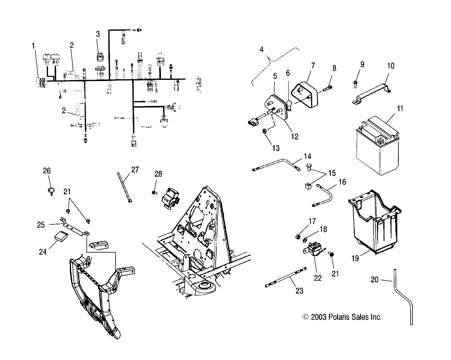 Part Number : 2461208 HARNESS-MAIN