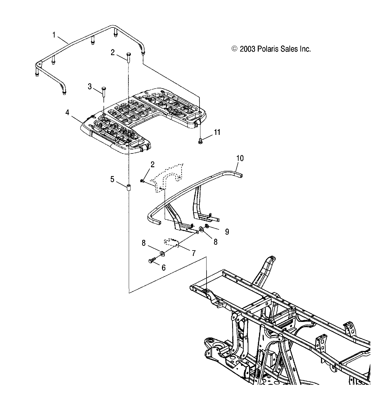 Part Number : 1040510-418 WELD-RR.RACKEXT LOW FLTBLKWRKL