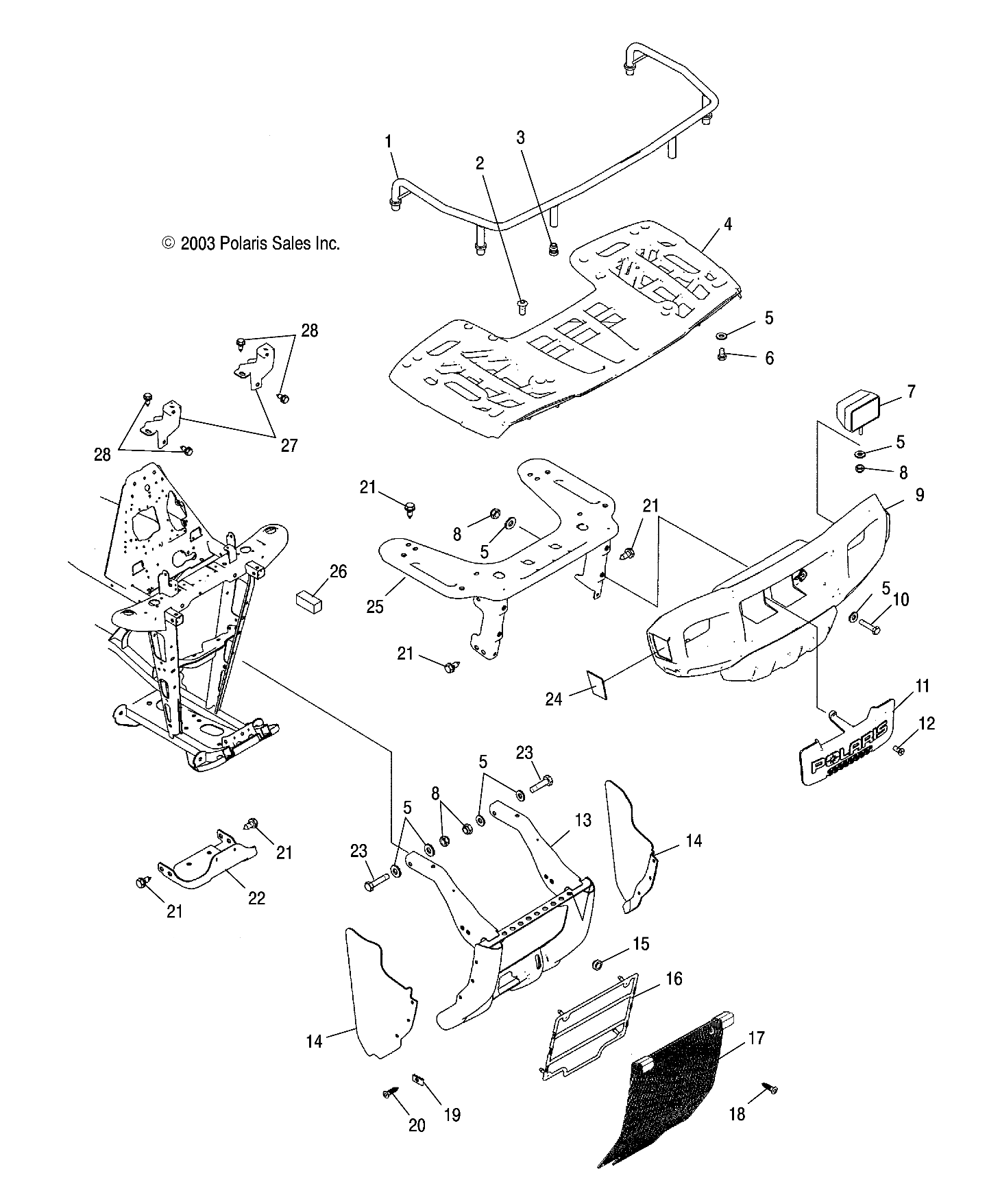 Part Number : 1013972-418 WELD-FR.RACK.EXT.BLK-KRINKL