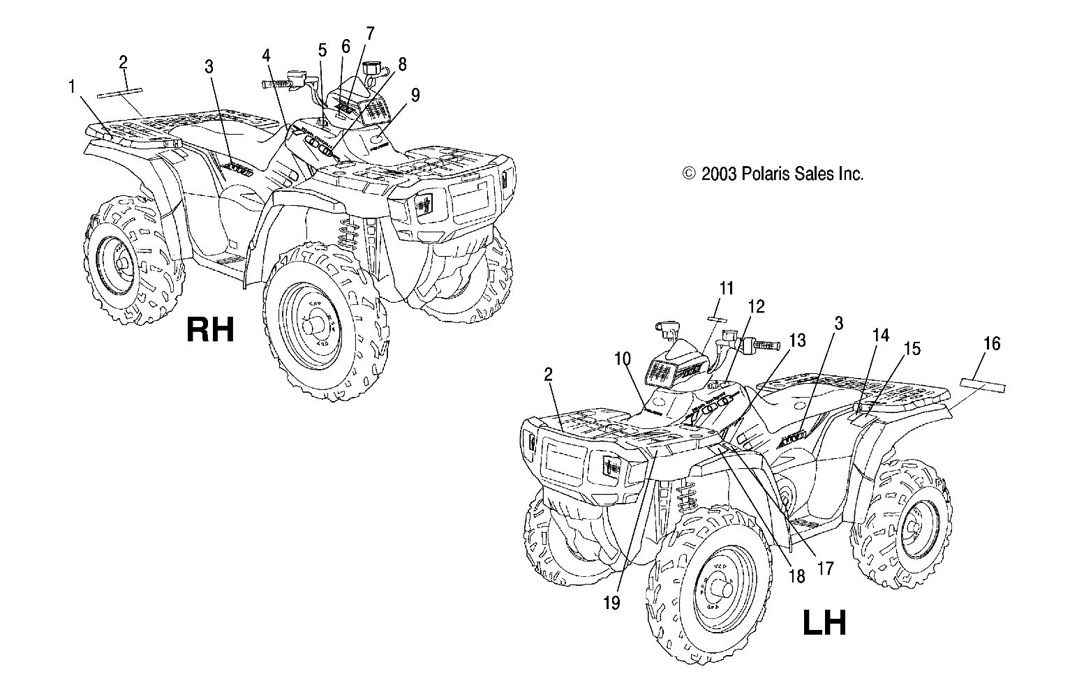 Part Number : 7171899 DECAL-SPORTSMAN 700 EFI TANK L