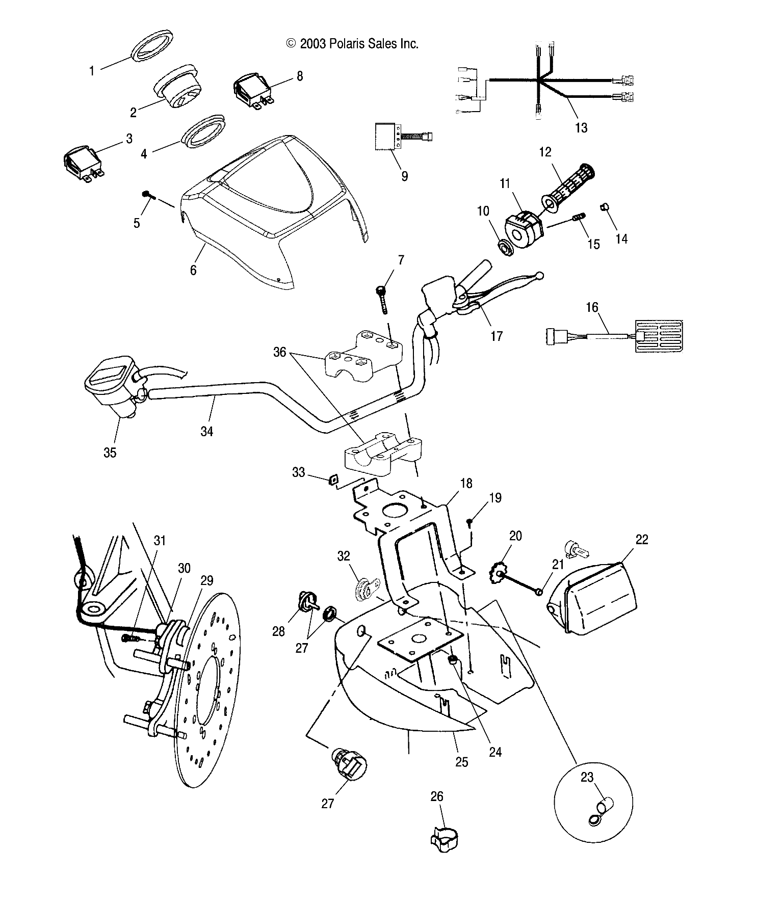 Foto diagrama Polaris que contem a peça 5434706-473