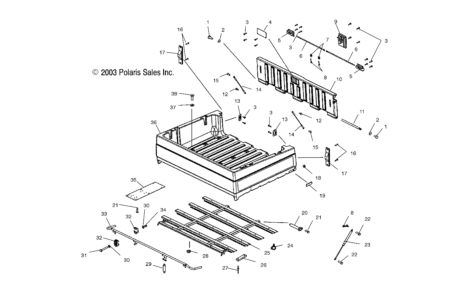 Part Number : 5435617-070 BOX-MOLDED RNGR 4X4 BLK MOD