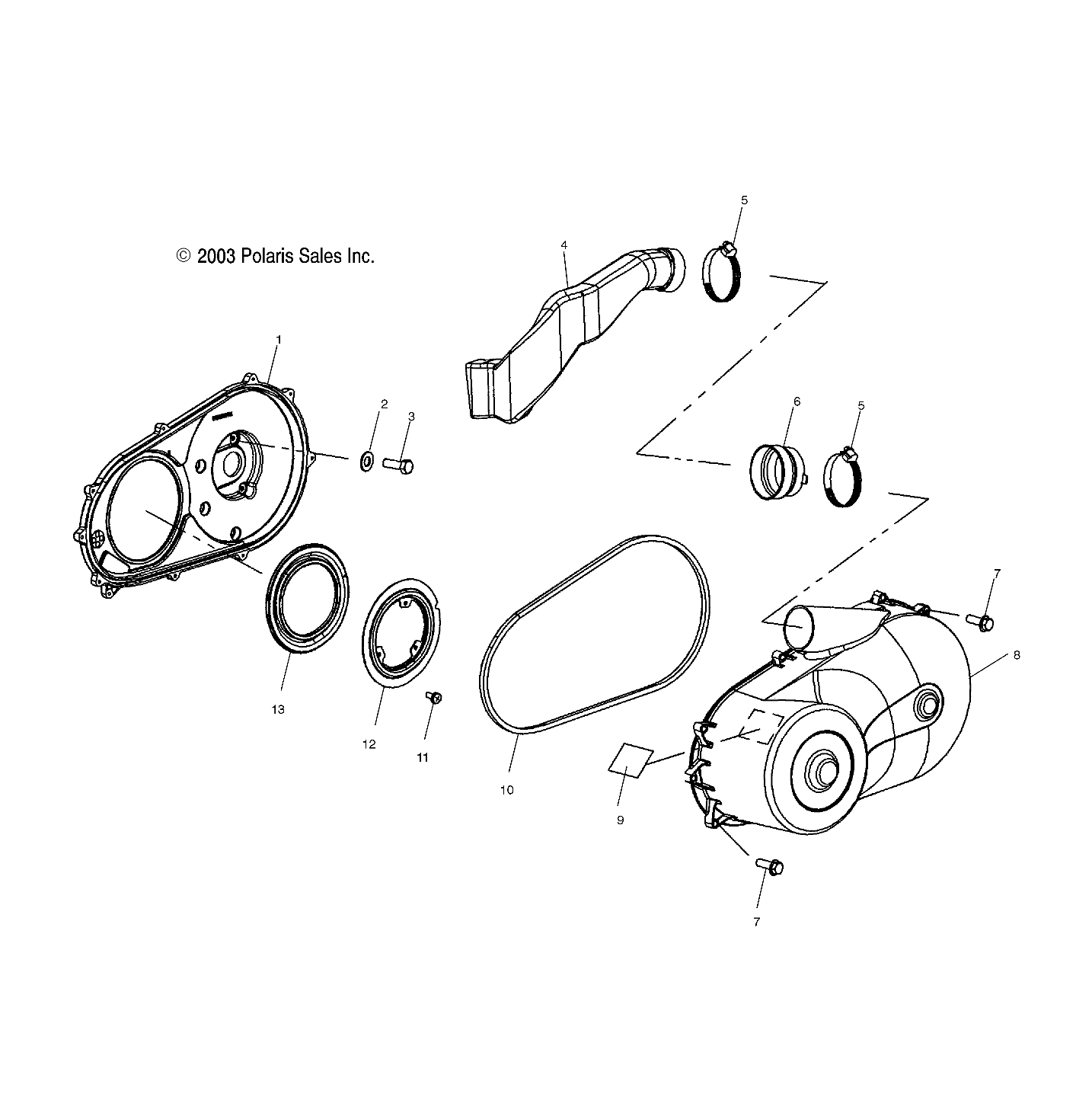 Part Number : 5434247 DUCT-CLUTCH AIR OUTLET