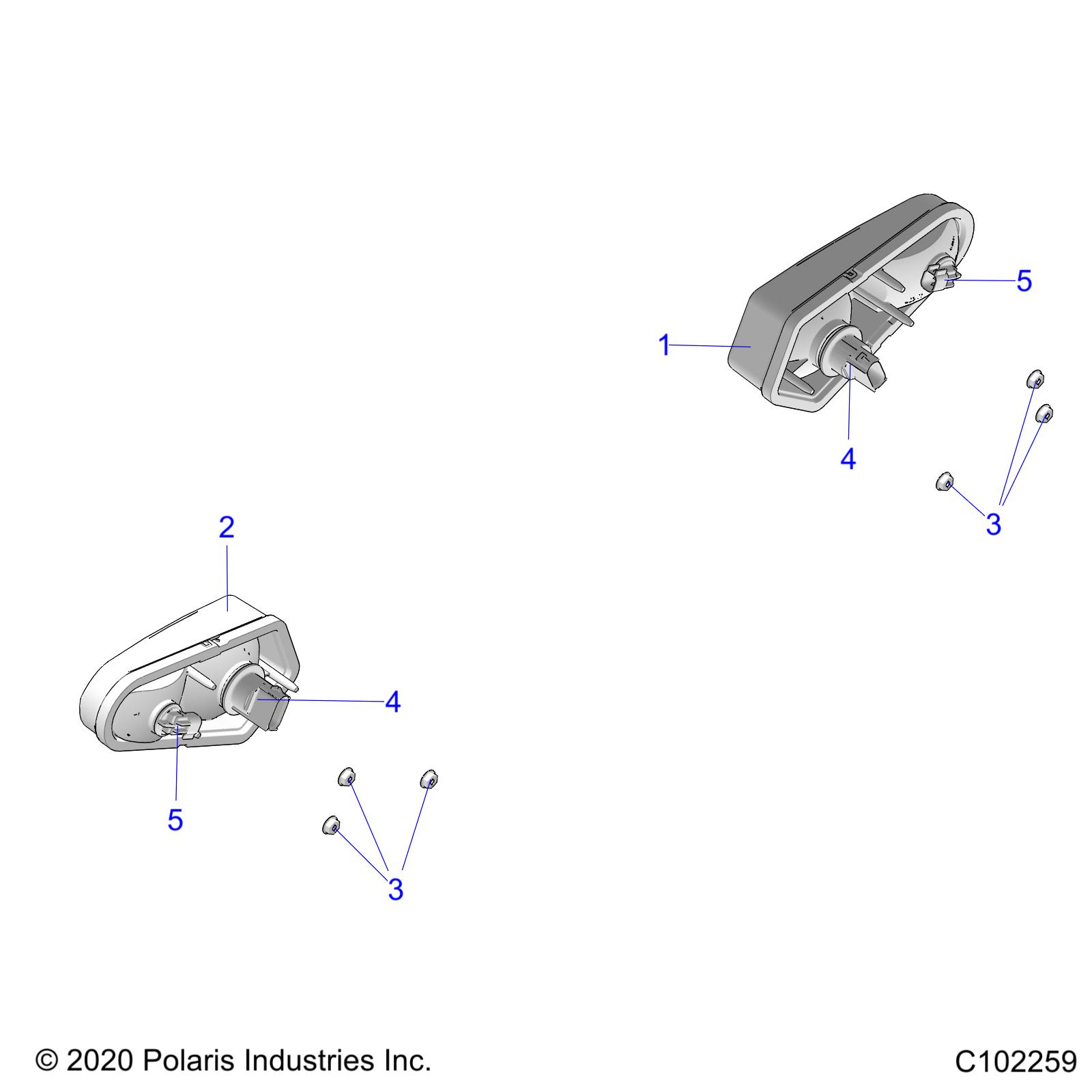 Foto diagrama Polaris que contem a peça 2410578