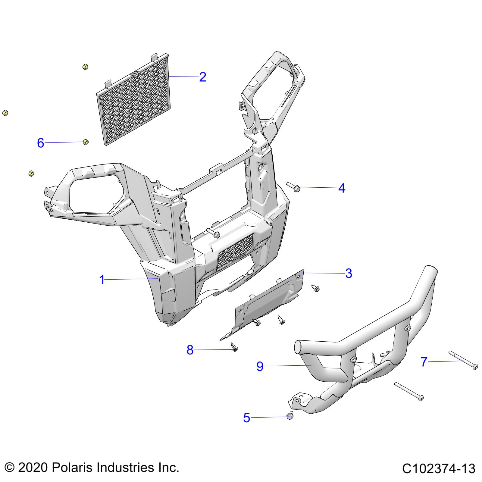 Foto diagrama Polaris que contem a peça 5439661-070