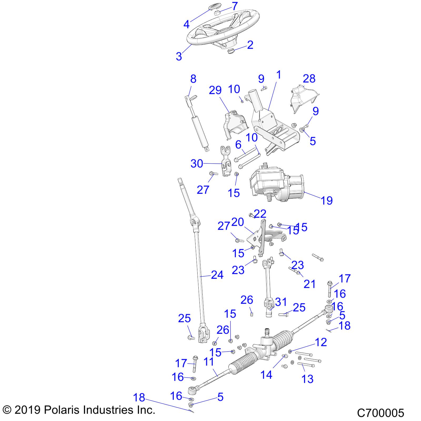 Foto diagrama Polaris que contem a peça 2413662