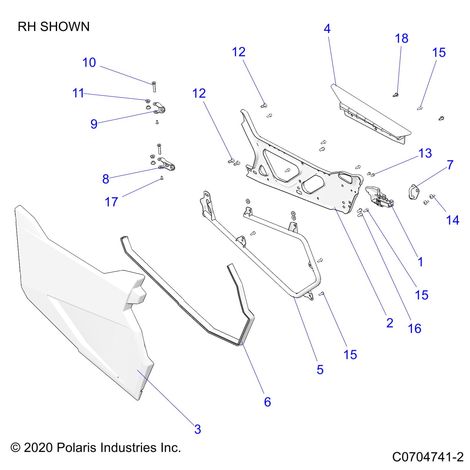 Foto diagrama Polaris que contem a peça 1021237