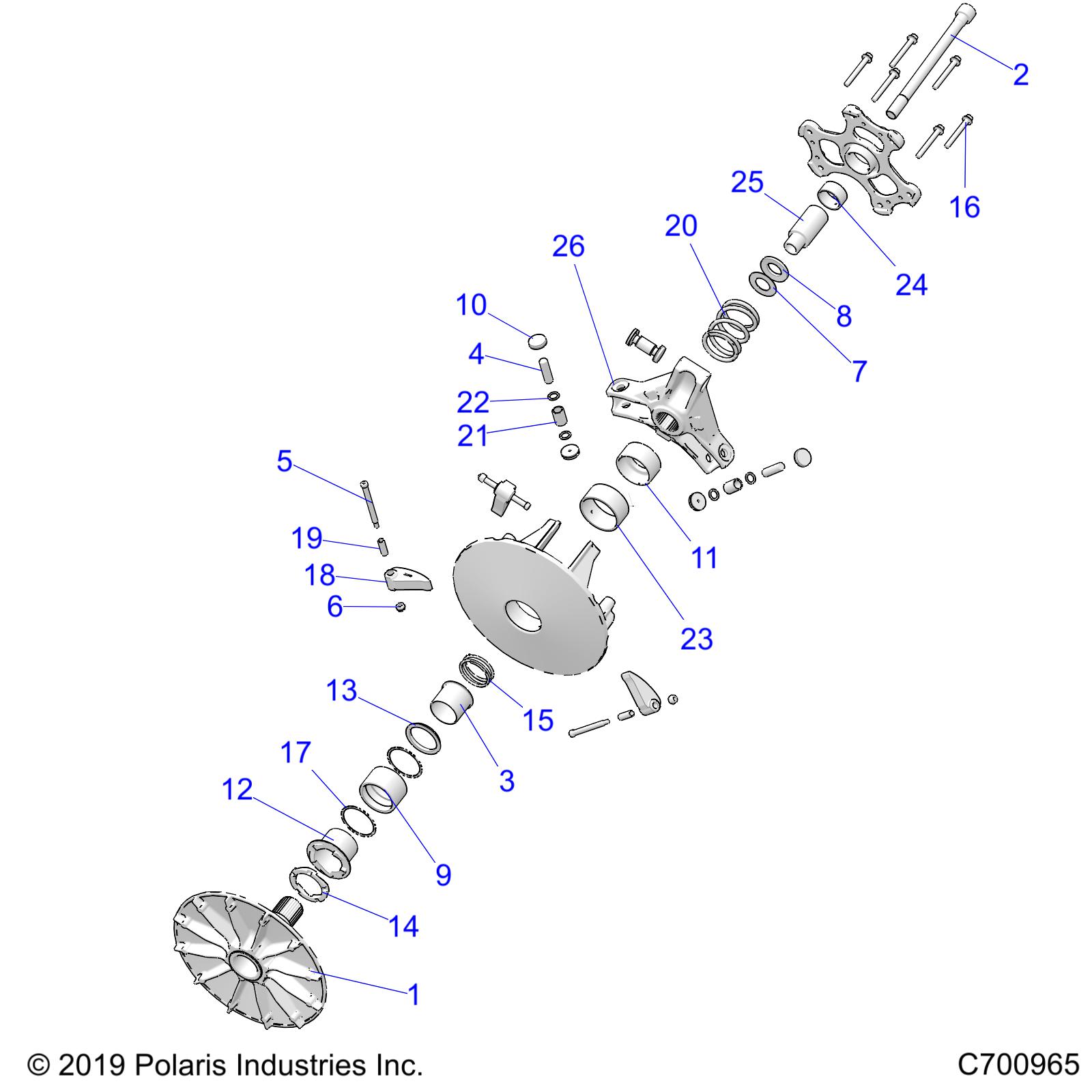 Foto diagrama Polaris que contem a peça 1323397