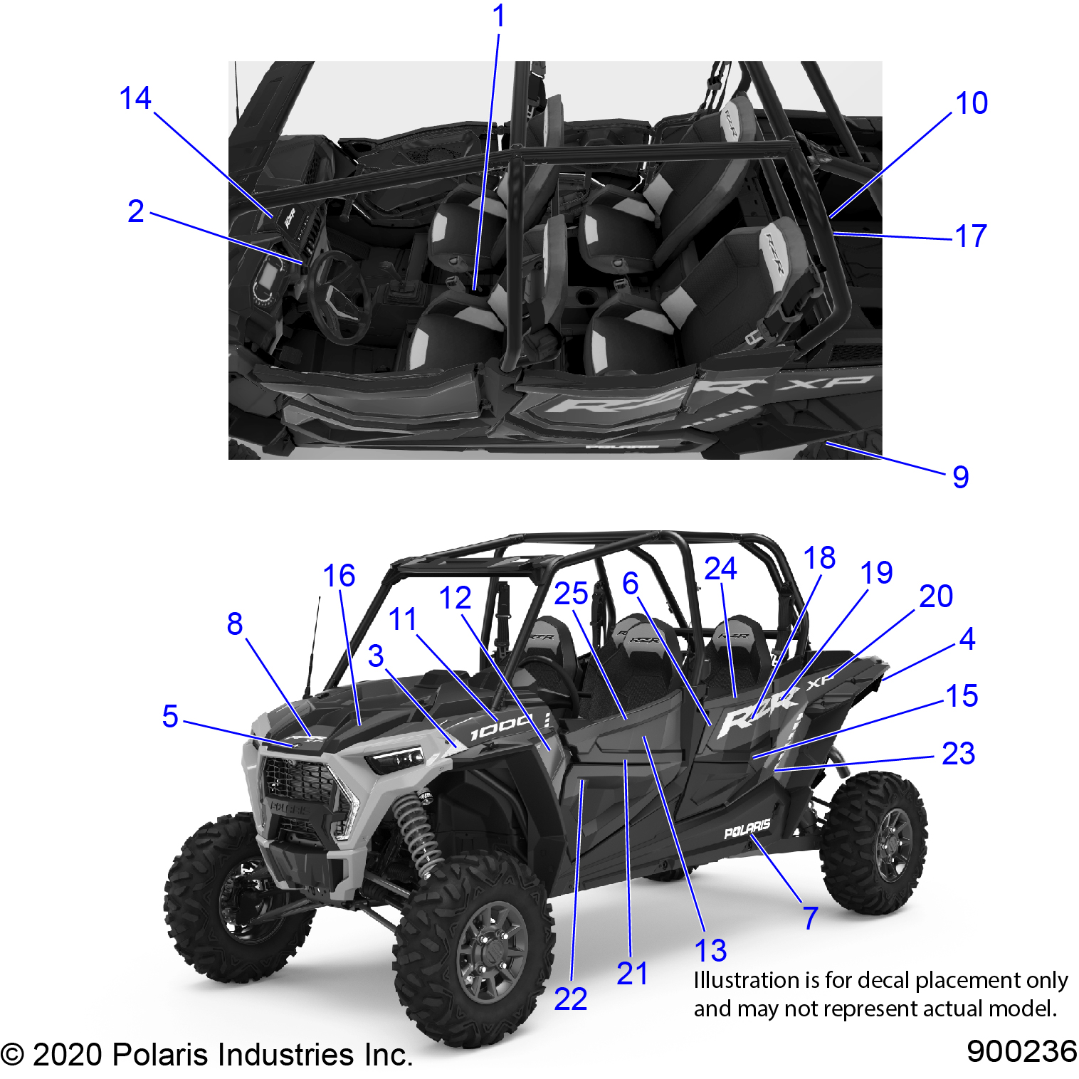 Foto diagrama Polaris que contem a peça 7188515