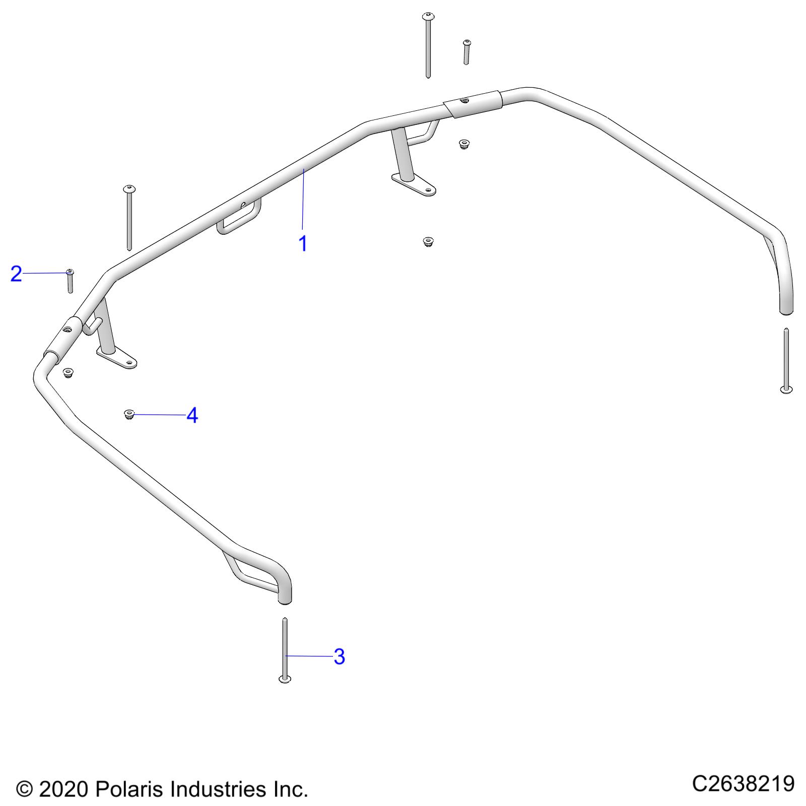 Foto diagrama Polaris que contem a peça 2638219-458