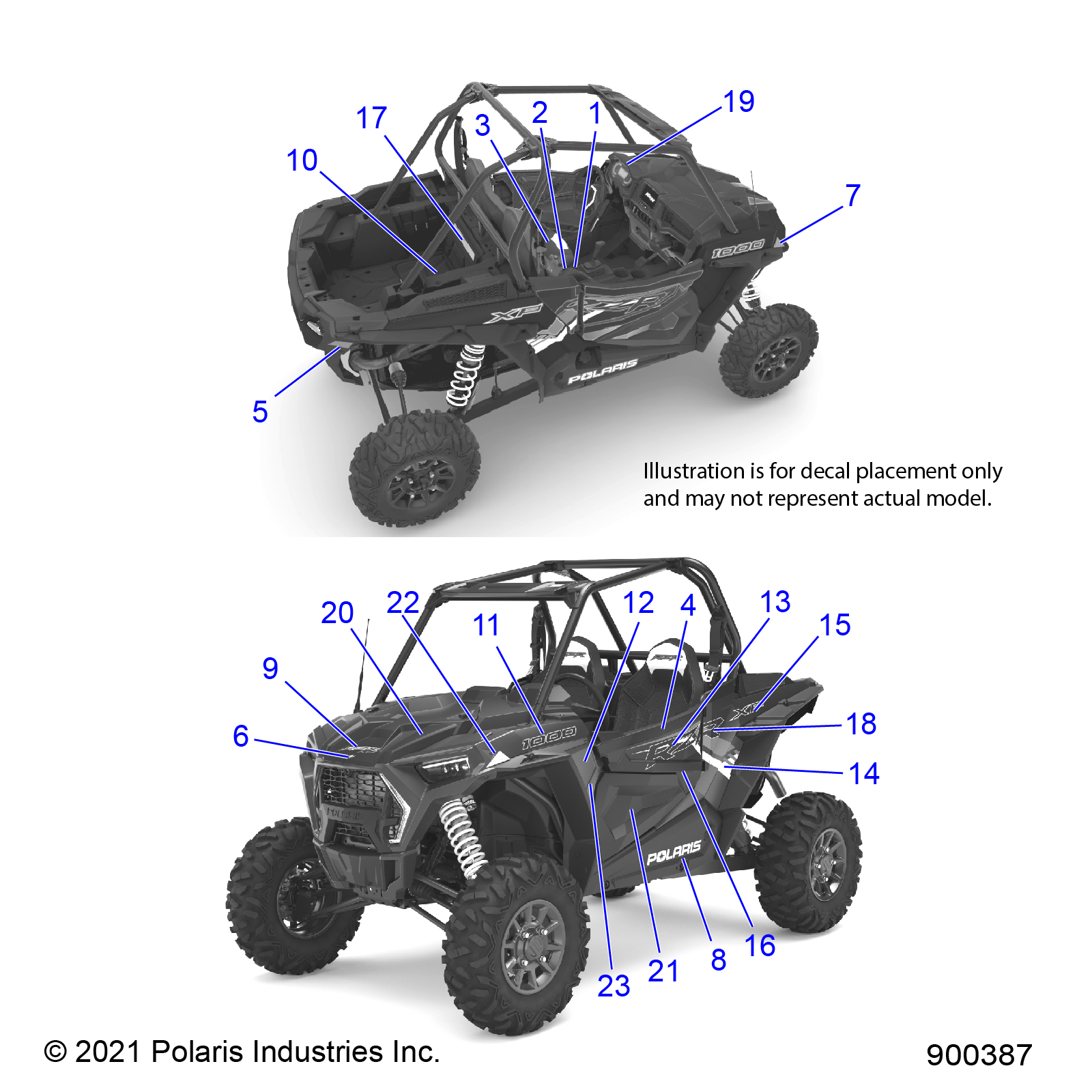Foto diagrama Polaris que contem a peça 7197349