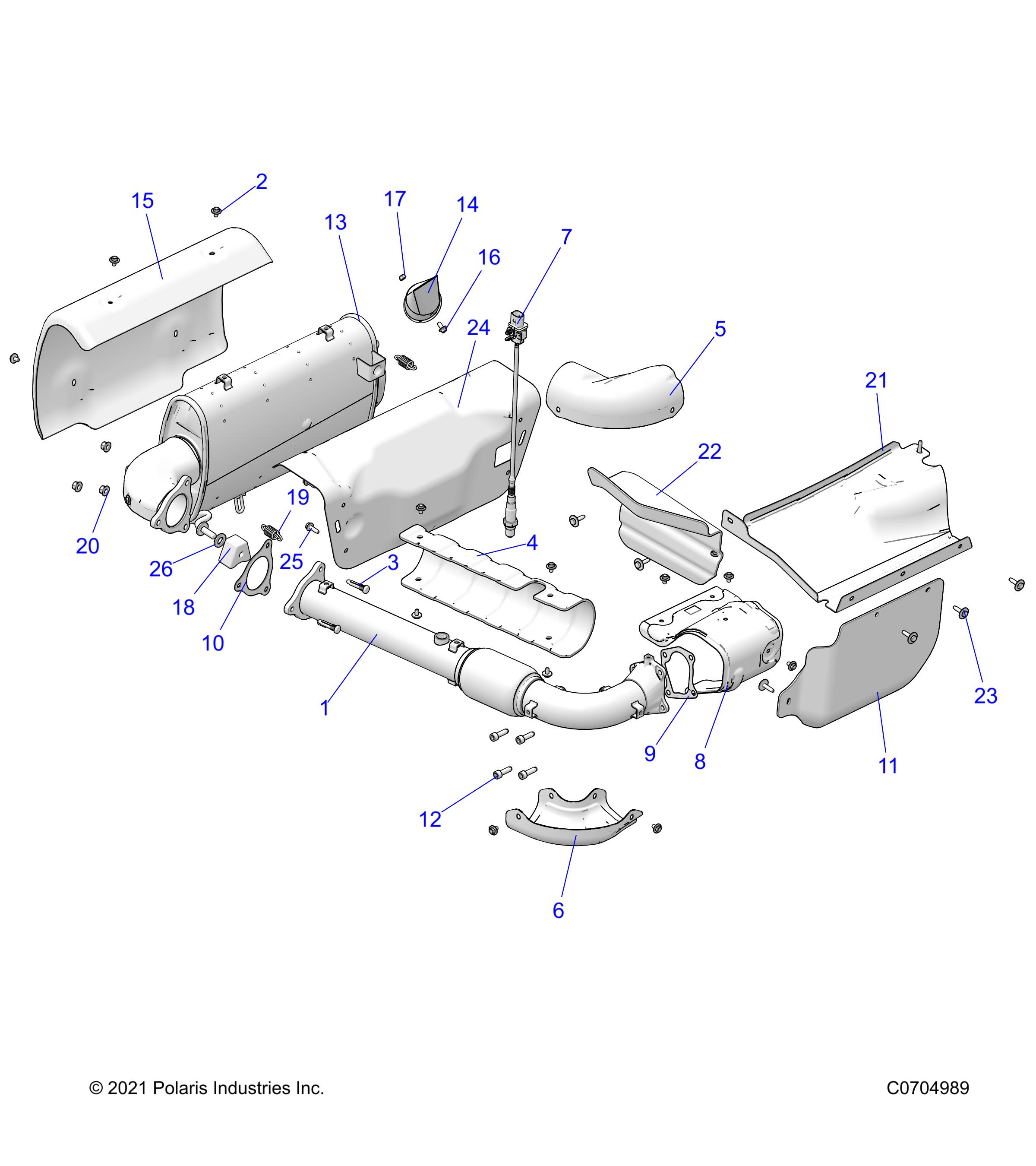 Foto diagrama Polaris que contem a peça 7520277